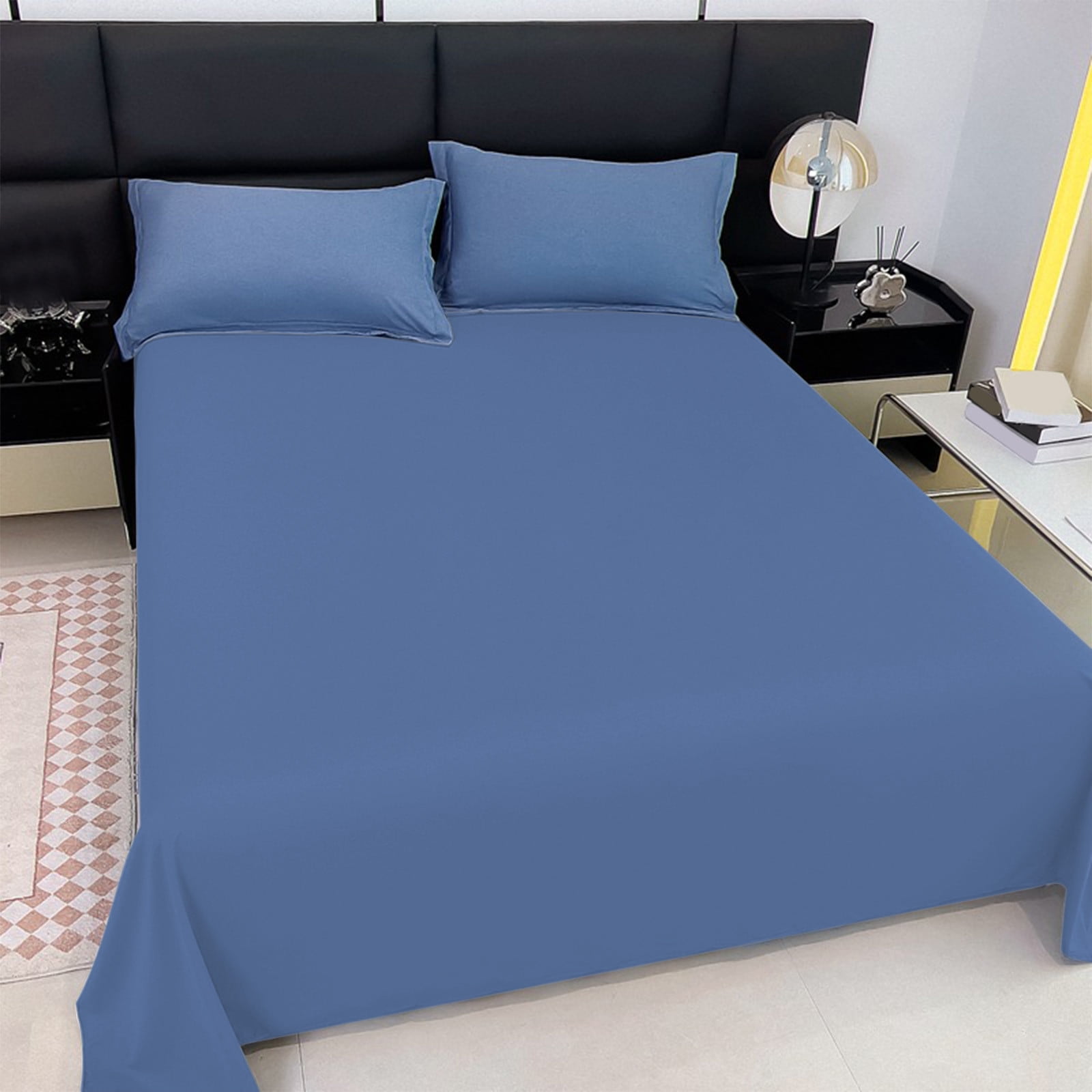 Waterproof Bed Flat Sheet ,Best Season Cotton Sheet-Long Staple Cotton Sheets Set, Soft Cotton Bed Sheets,Reusable Washable Mattress Protector Sheet, Furniture Cover for Bedding,Couch Blue - Image 6
