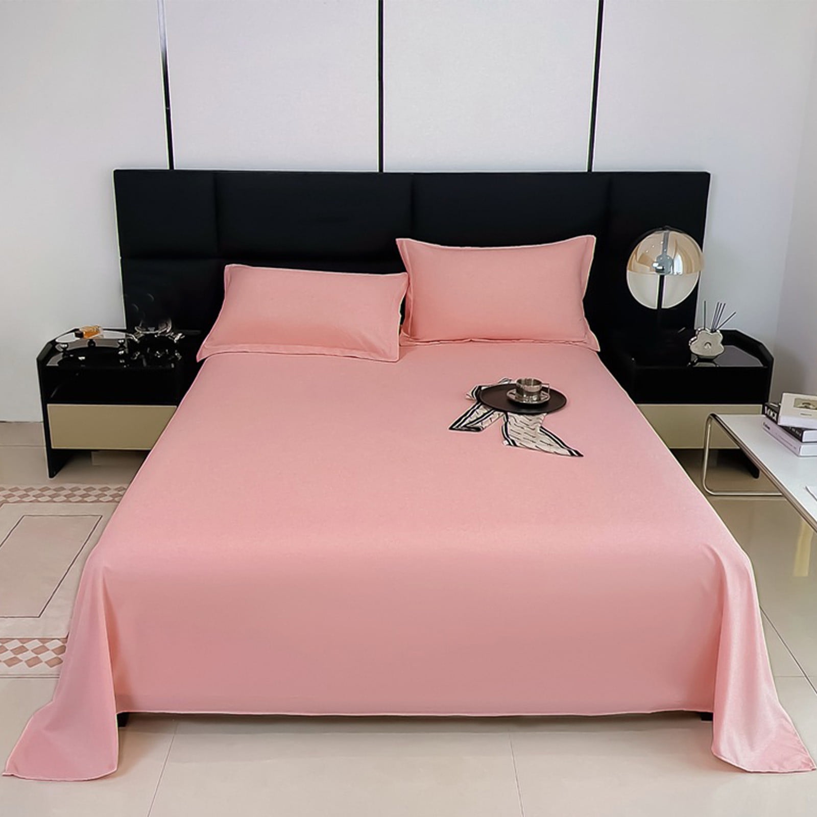 Waterproof Bed Flat Sheet ,Best Season Cotton Sheet-Long Staple Cotton Sheets Set, Soft Cotton Bed Sheets,Reusable Washable Mattress Protector Sheet, Furniture Cover for Bedding,Couch P-ink - Image 1