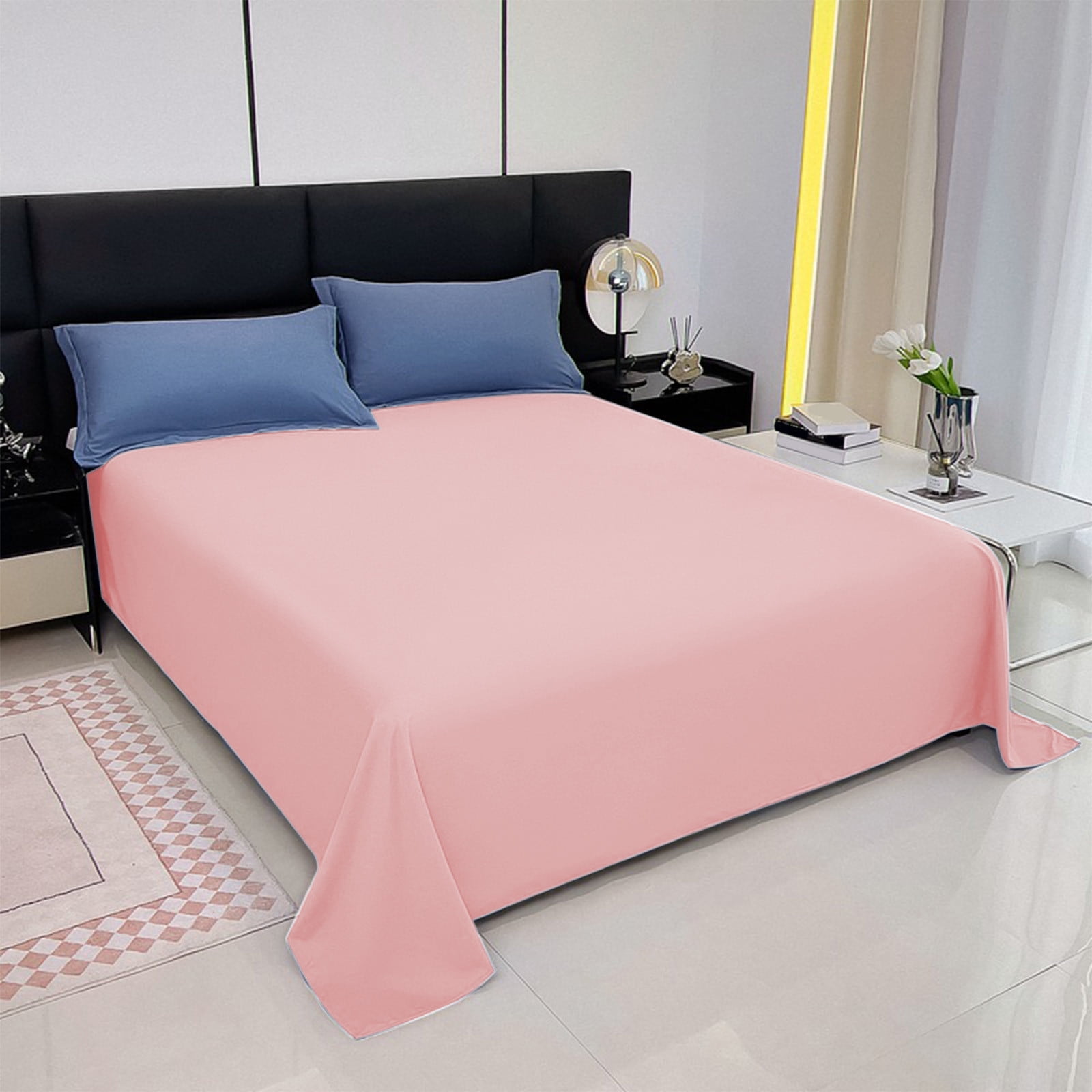 Waterproof Bed Flat Sheet ,Best Season Cotton Sheet-Long Staple Cotton Sheets Set, Soft Cotton Bed Sheets,Reusable Washable Mattress Protector Sheet, Furniture Cover for Bedding,Couch P-ink - Image 6