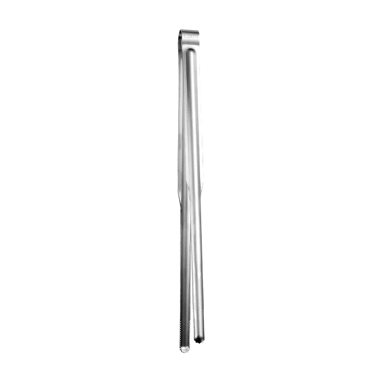 Stainless Steel Slim Tongs 2PCS, Japanese Barbecue Tweezers, Lightweight Yakiniku Tongs, Korean Grill Tong, Upscale Sushi Tong, Small Kitchen Tong,304 Stainless Steel Meat Clip Steak Clip Silver - Image 3