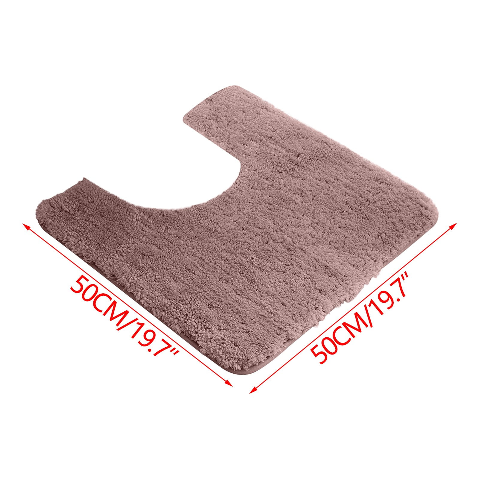 Bathroom Contour Rug Non Slip Toilet U Shaped Bath Mat, Water Absorbent Super Soft Shaggy Chenille Machine Washable Dry Extra Thick Perfect Absorbant Best Plush Carpet, U Shaped Bath Mat Pink - Image 4