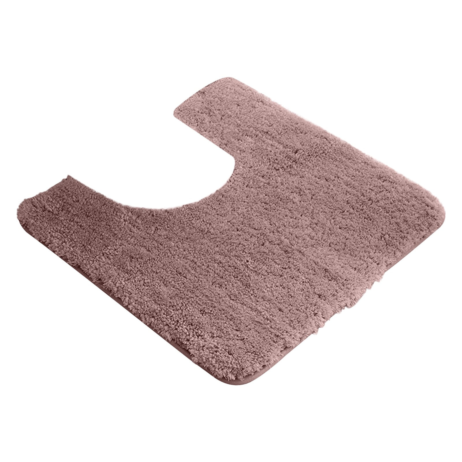 Bathroom Contour Rug Non Slip Toilet U Shaped Bath Mat, Water Absorbent Super Soft Shaggy Chenille Machine Washable Dry Extra Thick Perfect Absorbant Best Plush Carpet, U Shaped Bath Mat Pink - Image 5