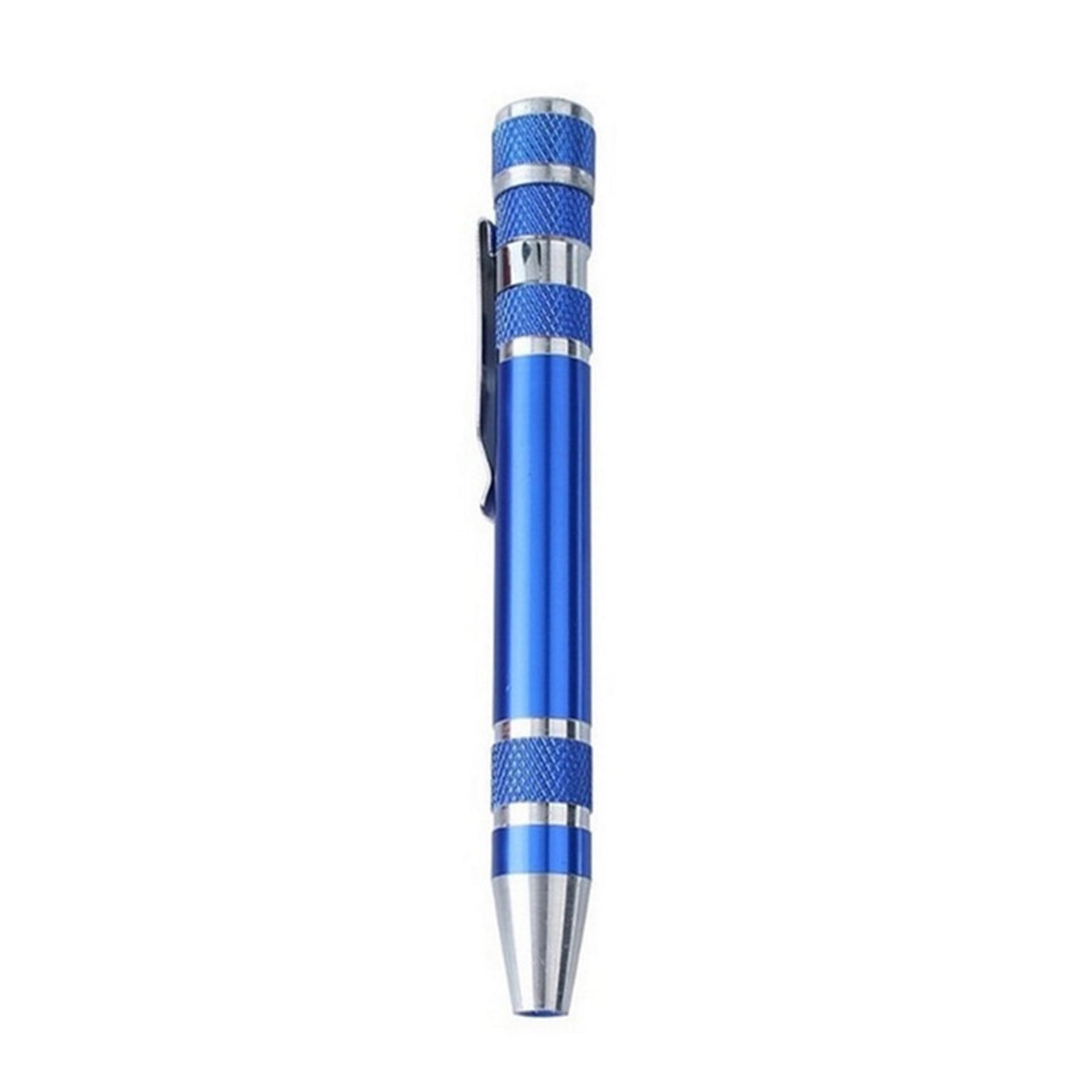 8 In 1 Pen Screwdriver - Multitool Pocket Screwdriver Mini Screwdriver Set Handy Tool Magnetic Portable Screwdriver Crossing Flathead Screwdriver for Repairing Installing Hand Tool Blue - Image 2