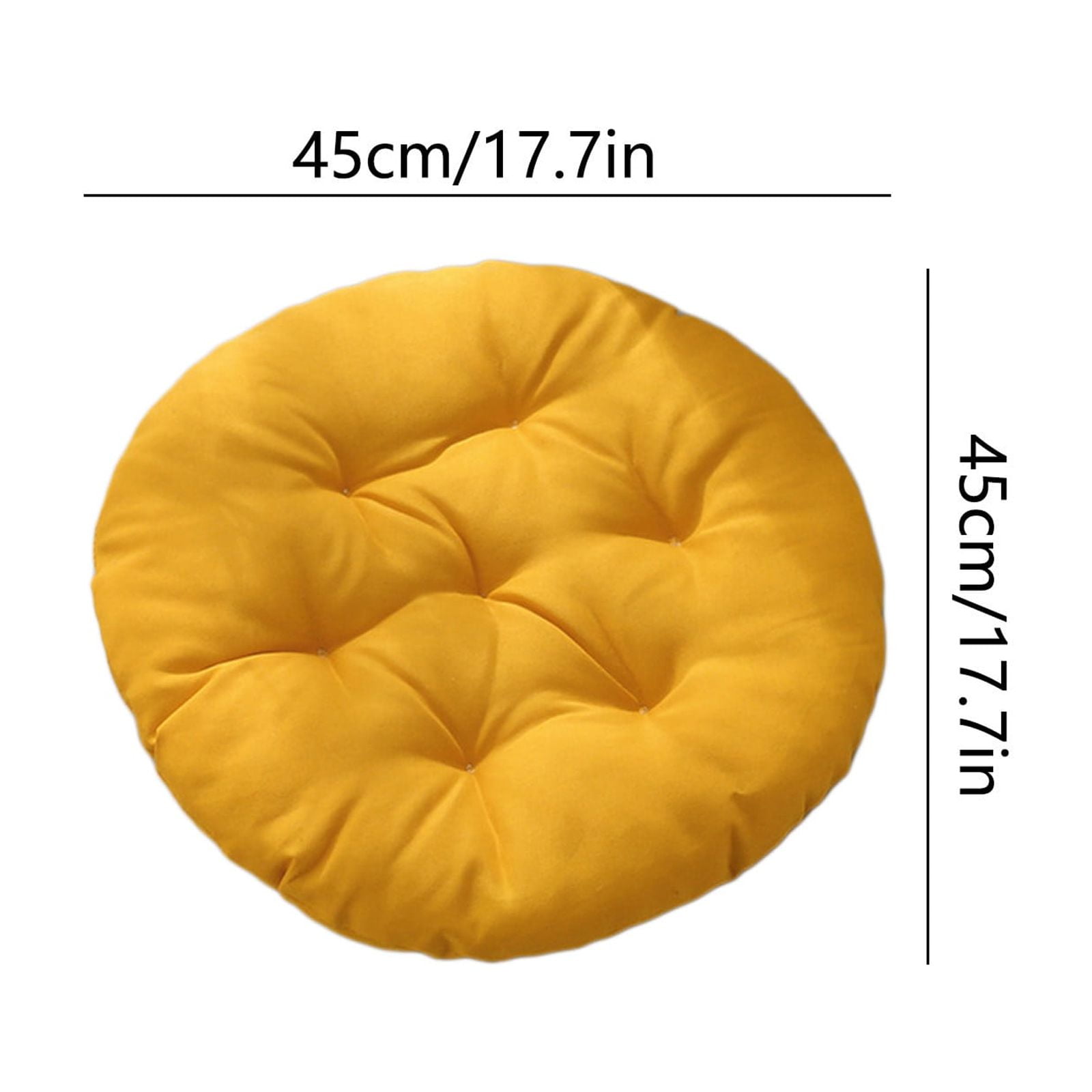 Outdoor Seat Cushion, Round Rattan Cushion, Hanging Basket Chair Cushion for Swing Chair Hammock Wicker Chair Rocking Chair,Vuyungers Seat Cushions Floor Pillow Yellow - Image 3