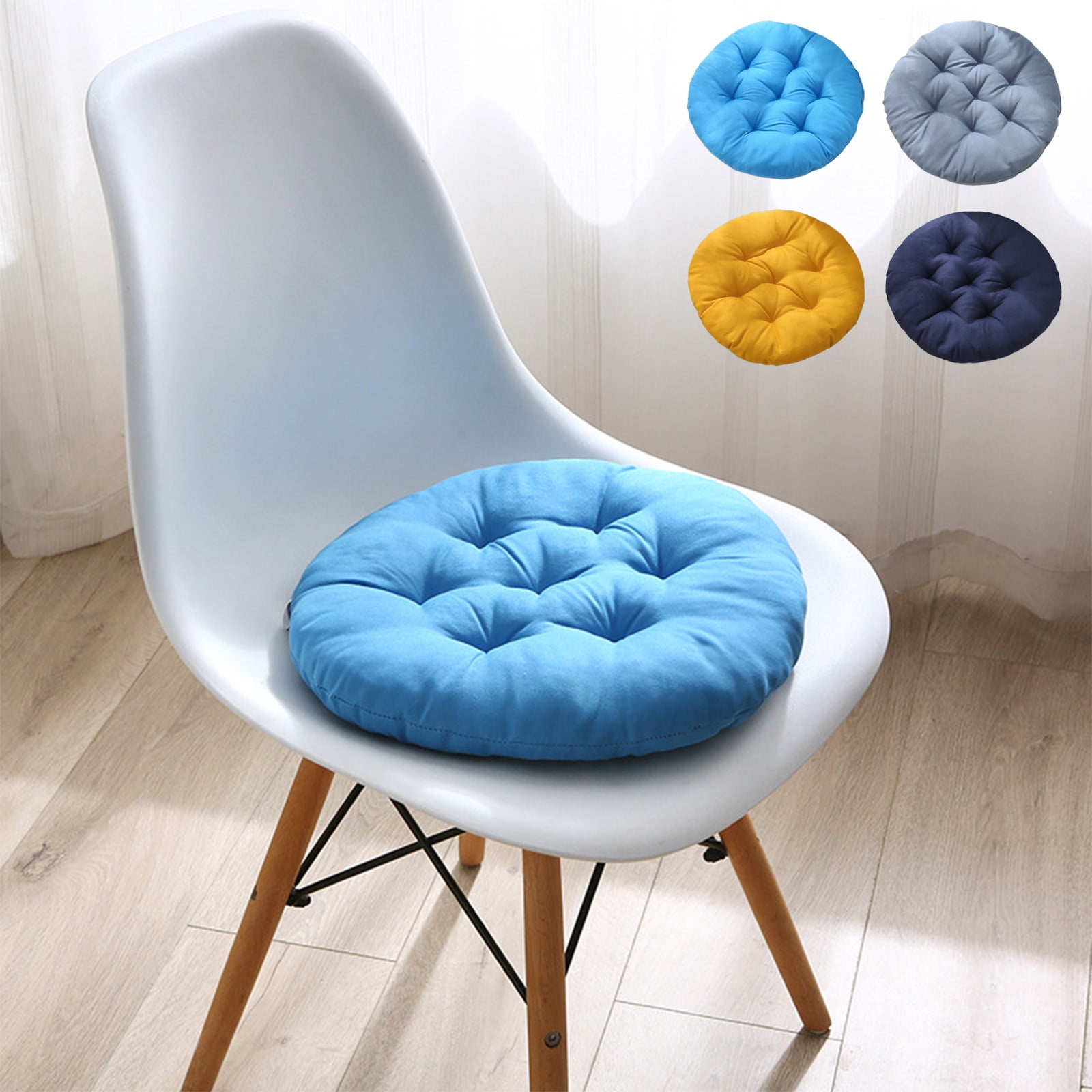 Outdoor Seat Cushion, Round Rattan Cushion, Hanging Basket Chair Cushion for Swing Chair Hammock Wicker Chair Rocking Chair,Vuyungers Seat Cushions Floor Pillow Yellow - Image 6