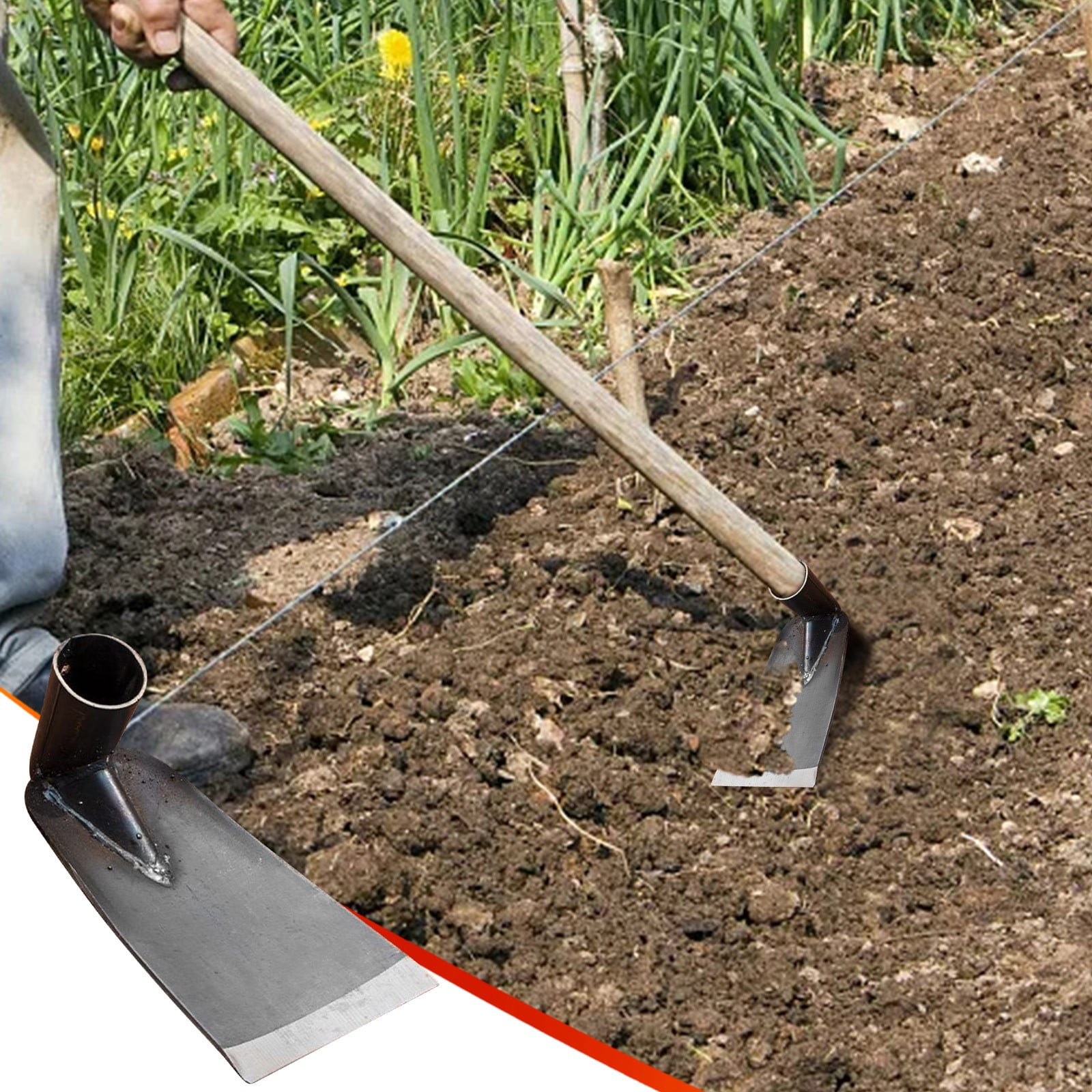 Cetilox Outdoor Hoe Garden Tool -Garden Hula Hoes for Weeding Gardening - Weeding Loop Stirrup Hoe for Planting Vegetables Flower Hoes - Planting Vegetables Flower Hoes Without handle C - Image 5