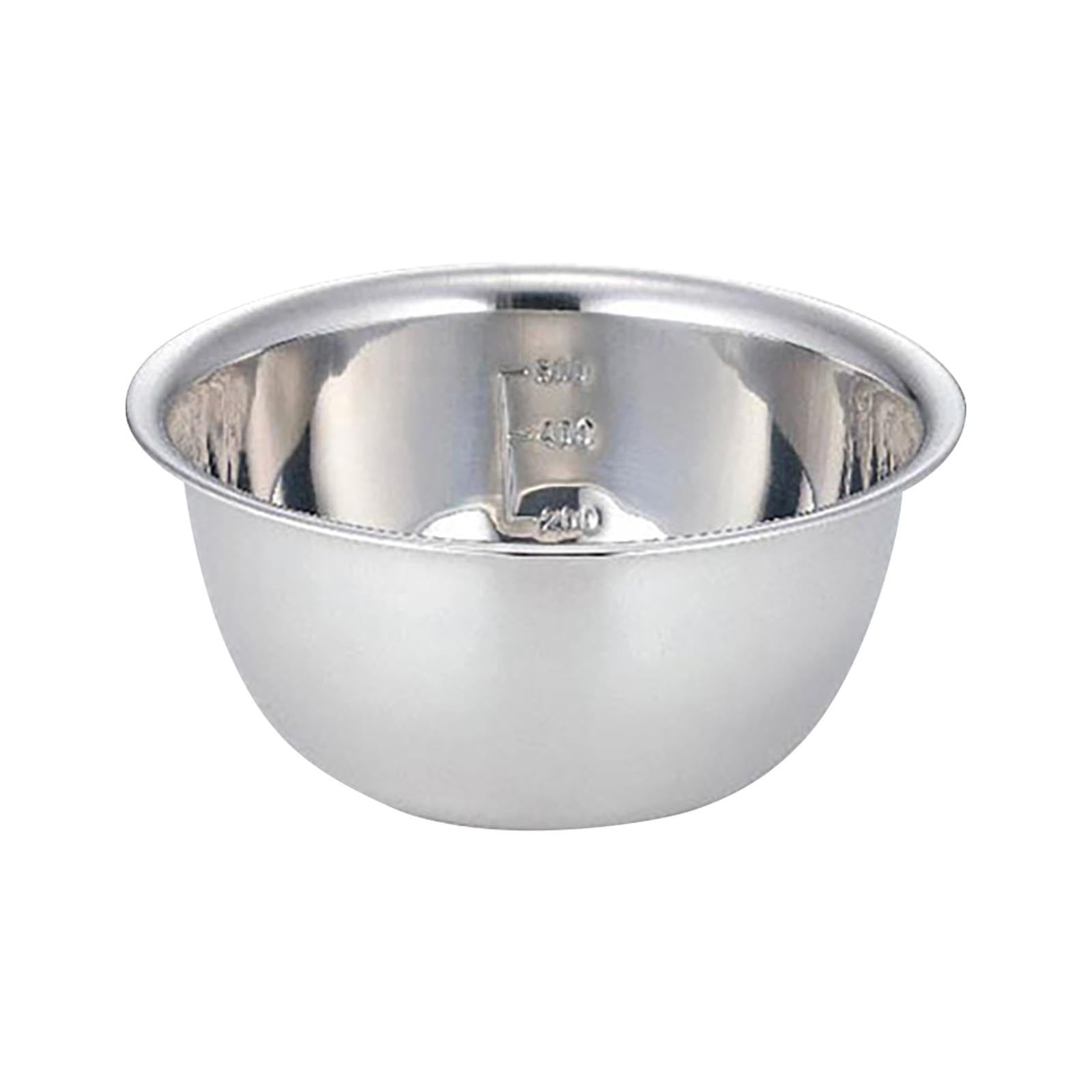 Thickened Stainless Steel Mixing Bowl - Salad Bowl, Metal Bowls, Stainless Steel Basin, Heavy Duty Deeper Edge Mirror Finish Dishwasher Safe Bowl, Metal Bowls,Stainless Steel Basin, Water Basin 14CM 400ml - Image 1