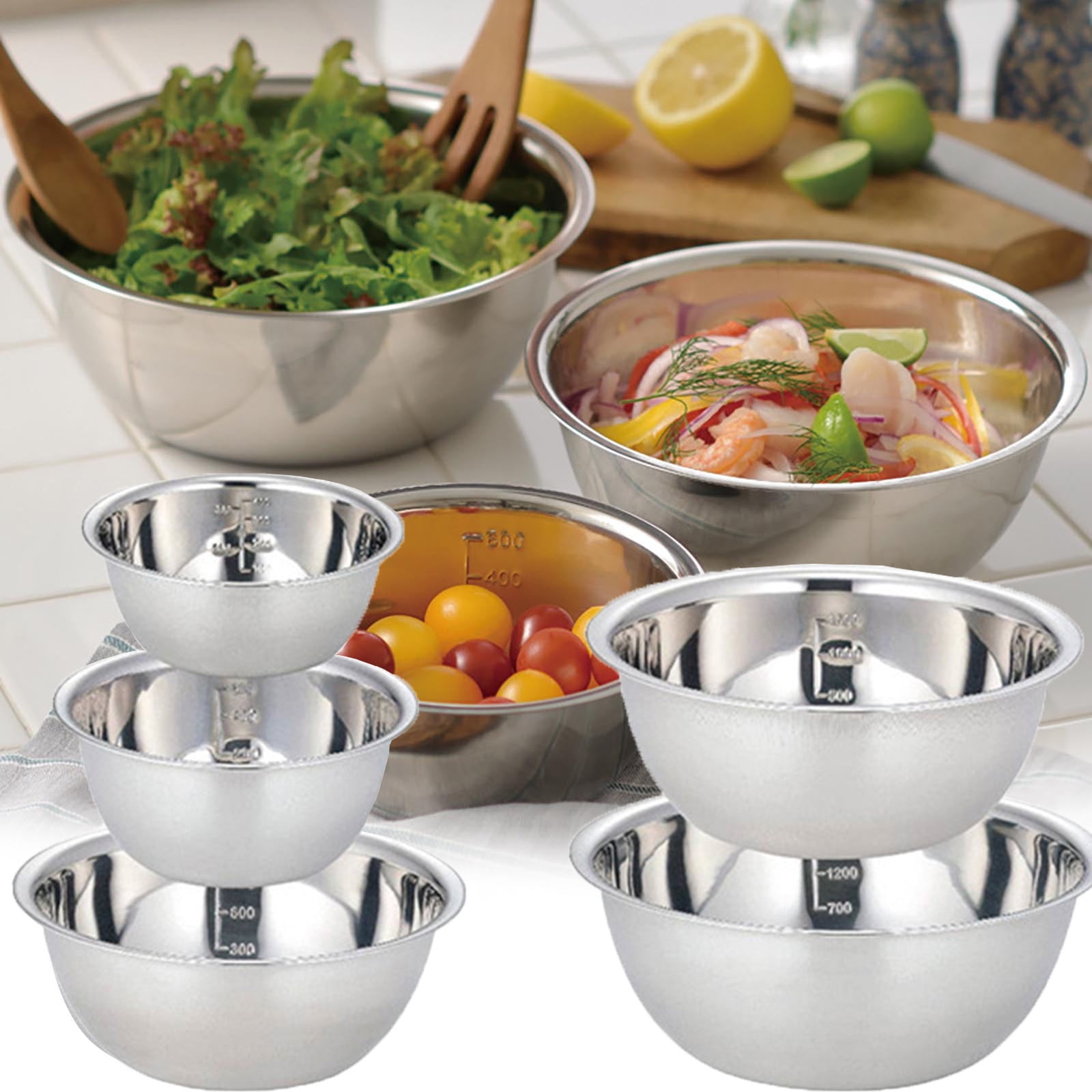 Thickened Stainless Steel Mixing Bowl - Salad Bowl, Metal Bowls, Stainless Steel Basin, Heavy Duty Deeper Edge Mirror Finish Dishwasher Safe Bowl, Metal Bowls,Stainless Steel Basin, Water Basin 14CM 400ml - Image 4