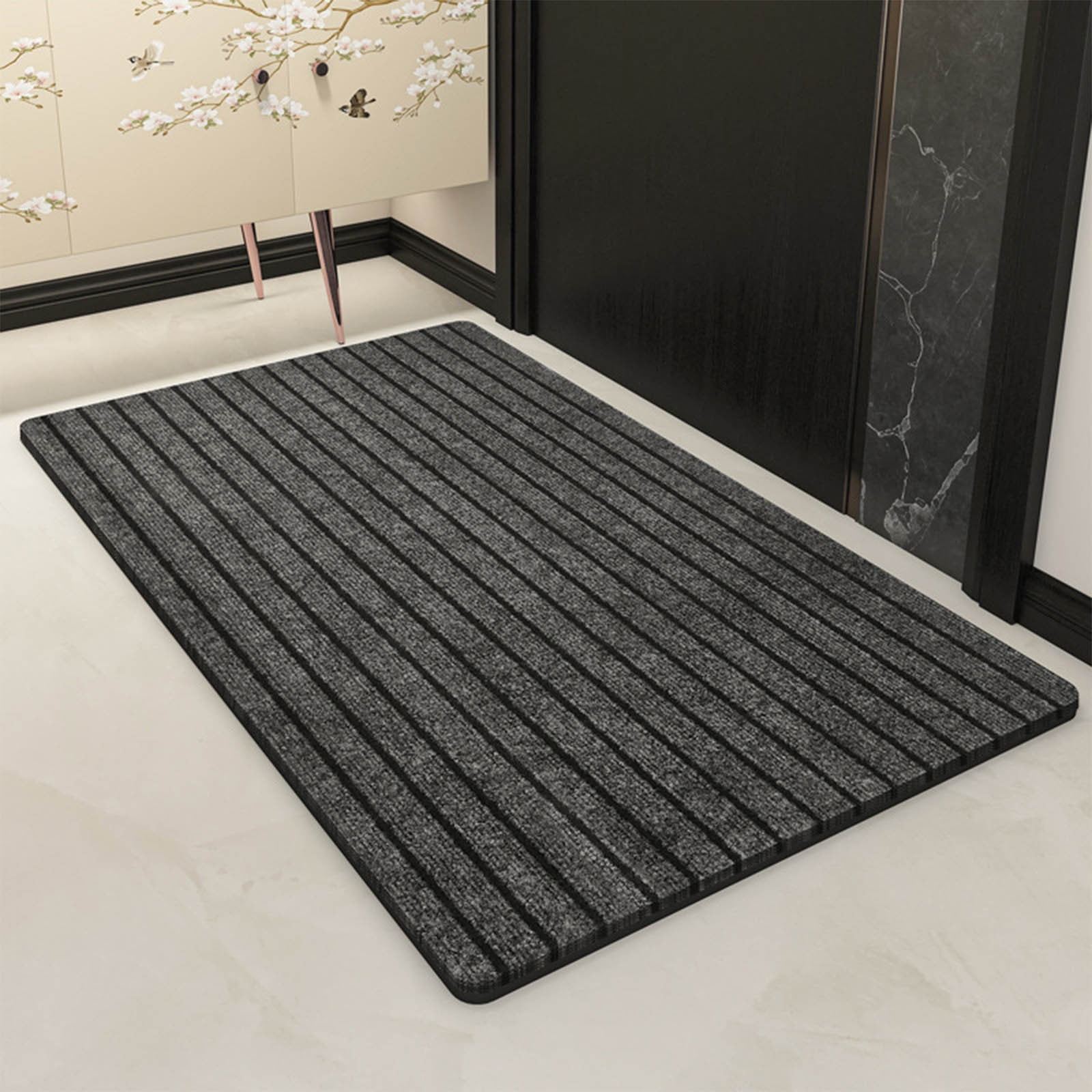 40 x 24 Inch Absorbent Door Mat - Customizable Size, Durable & Stylish, Perfect for Living Room, Kitchen, and Entryway, Easy to Clean Gray - Image 1