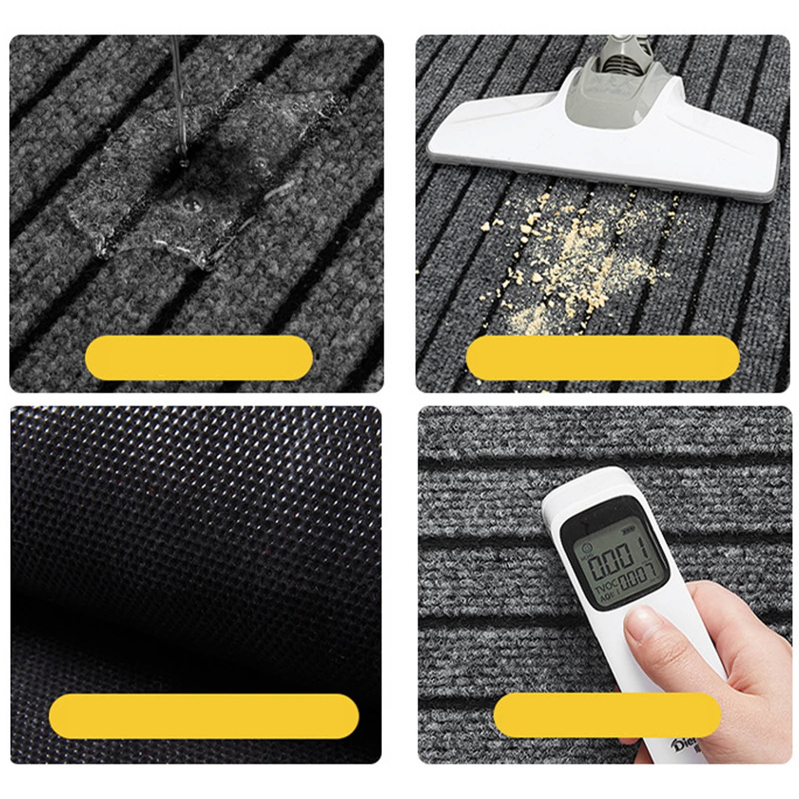 40 x 24 Inch Absorbent Door Mat - Customizable Size, Durable & Stylish, Perfect for Living Room, Kitchen, and Entryway, Easy to Clean Gray - Image 3