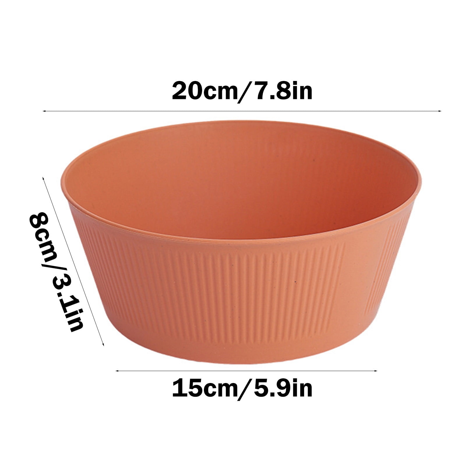 Unbreakable Large Cereal Bowl - Wheat Straw Bowls Salad bowls Microwave and Dishwasher Safe Salad Bowls, Stackable Color Kitchen Bowls for Serving, Soup, Oatmeal, Pasta, Noodles Orange - Image 3