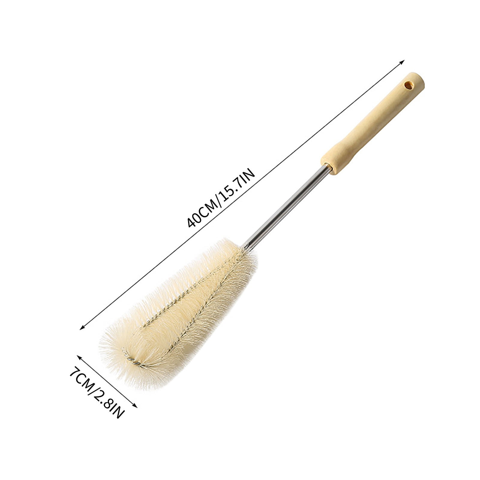 Cup Brush Cleaner with Long Handle - Small L-Shaped Cleaning Brush for Bottles, Mugs, Glasses, Ceramic, Plastic, and Vacuum Flasks, Soft Nylon Bristles, Convenient Hanging Design,10 inch, Easy Storage C - Image 4