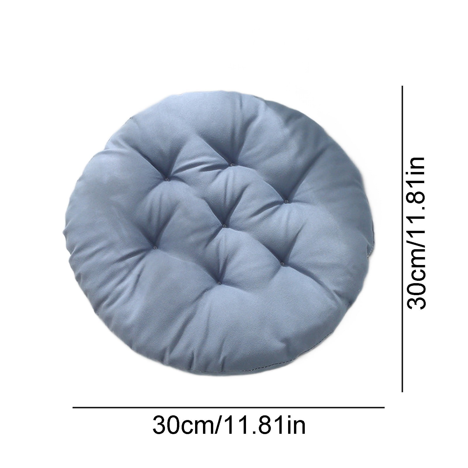 Round Bar Stool Cushion - Round Soft Chair Cushions Home Floor Pillow Indoor Corduroy Chair Pads Office Seat Cushion, Comfortable Sitting for Wooden or Metal Stools Gray - Image 2