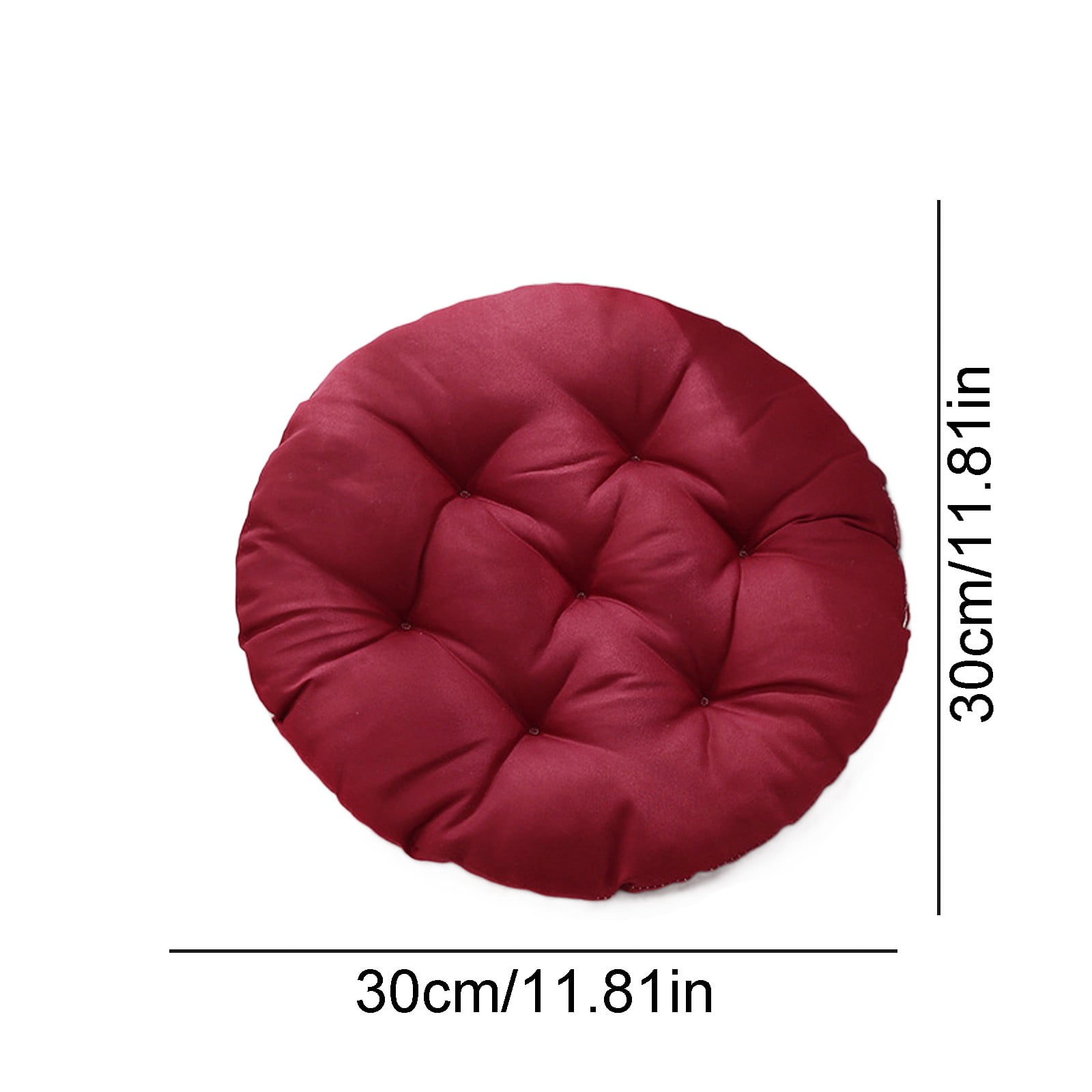 Round Bar Stool Cushion - Round Soft Chair Cushions Home Floor Pillow Indoor Corduroy Chair Pads Office Seat Cushion, Comfortable Sitting for Wooden or Metal Stools Red - Image 2