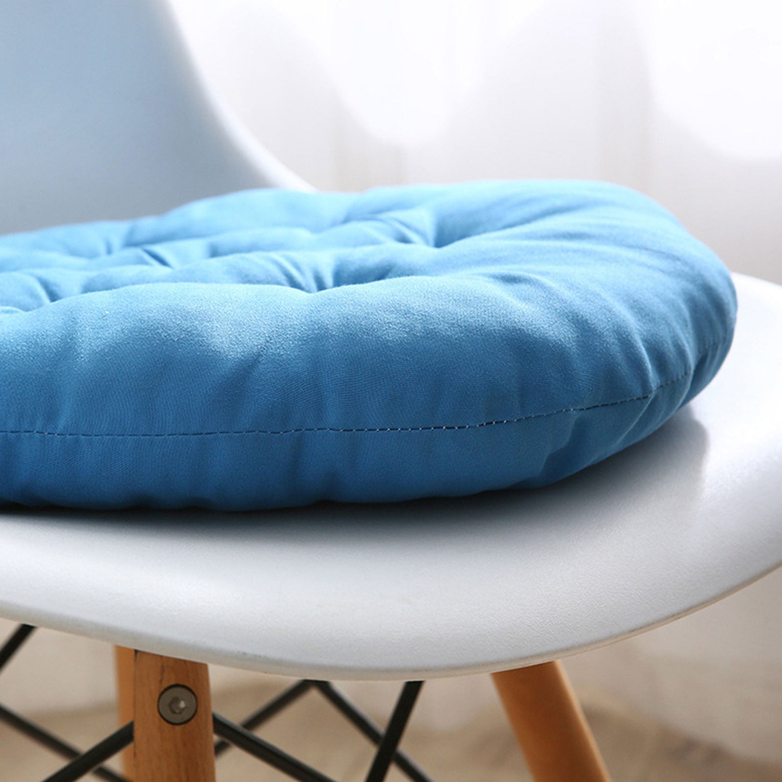 Round Bar Stool Cushion - Round Soft Chair Cushions Home Floor Pillow Indoor Corduroy Chair Pads Office Seat Cushion, Comfortable Sitting for Wooden or Metal Stools Red - Image 4