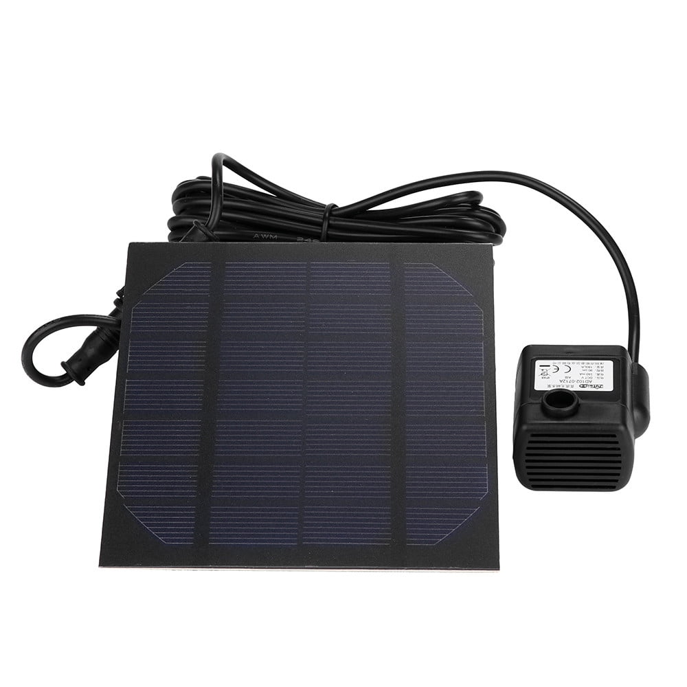 Panel Water Pump for Bird Bath Water Pump Kit - Solar Fountain 7V/140Ma Submersible Water Pump for Pool, Garden, Pond, 150L/H Max Flow, 16” Max Water Height, Outdoor Watering, 10Ft Cable - Image 2