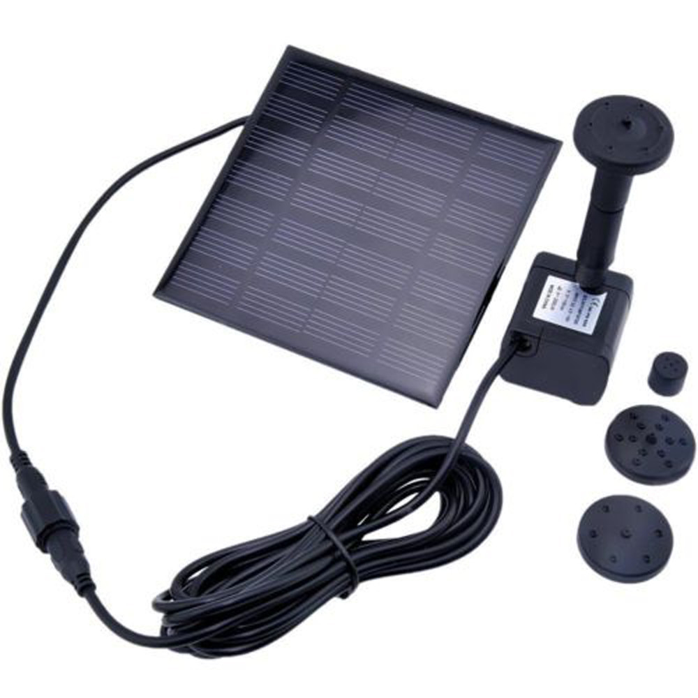 Panel Water Pump for Bird Bath Water Pump Kit - Solar Fountain 7V/140Ma Submersible Water Pump for Pool, Garden, Pond, 150L/H Max Flow, 16” Max Water Height, Outdoor Watering, 10Ft Cable - Image 4