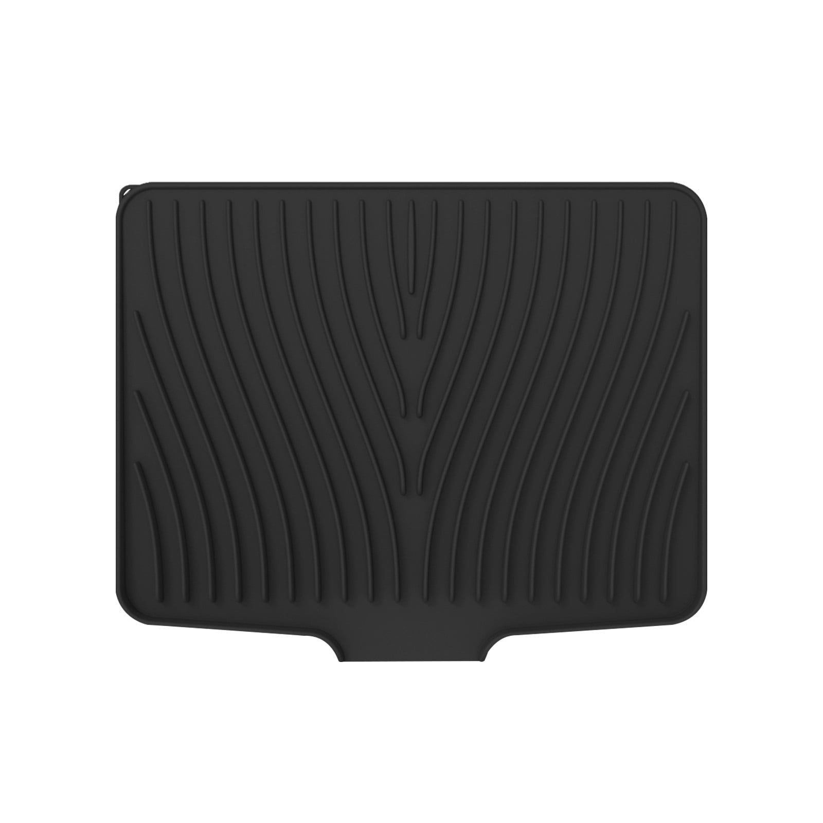 40x33 Inch Extra Large Kitchen Countertop Draining Silicone Tray - No Punching, Waterproof Drying Pad for Dishes,Water Diverting, Anti-Accumulating, Multifunctional Counter Protector for Kitchen Use Black - Image 2