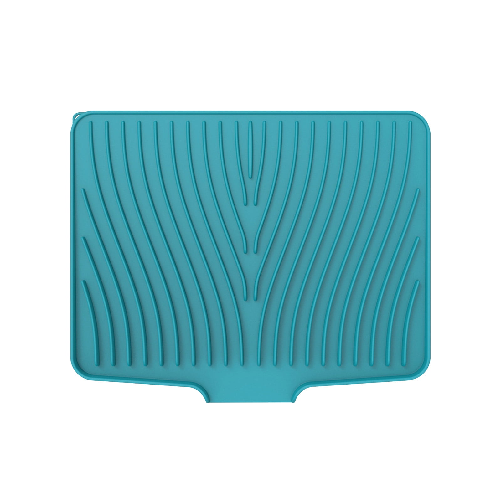 40x33 Inch Extra Large Kitchen Countertop Draining Silicone Tray - No Punching, Waterproof Drying Pad for Dishes,Water Diverting, Anti-Accumulating, Multifunctional Counter Protector for Kitchen Use green - Image 2