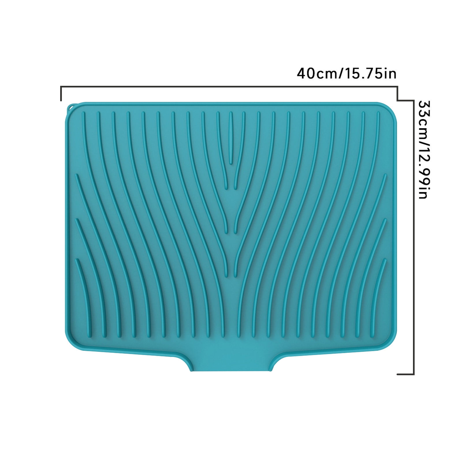 40x33 Inch Extra Large Kitchen Countertop Draining Silicone Tray - No Punching, Waterproof Drying Pad for Dishes,Water Diverting, Anti-Accumulating, Multifunctional Counter Protector for Kitchen Use green - Image 6
