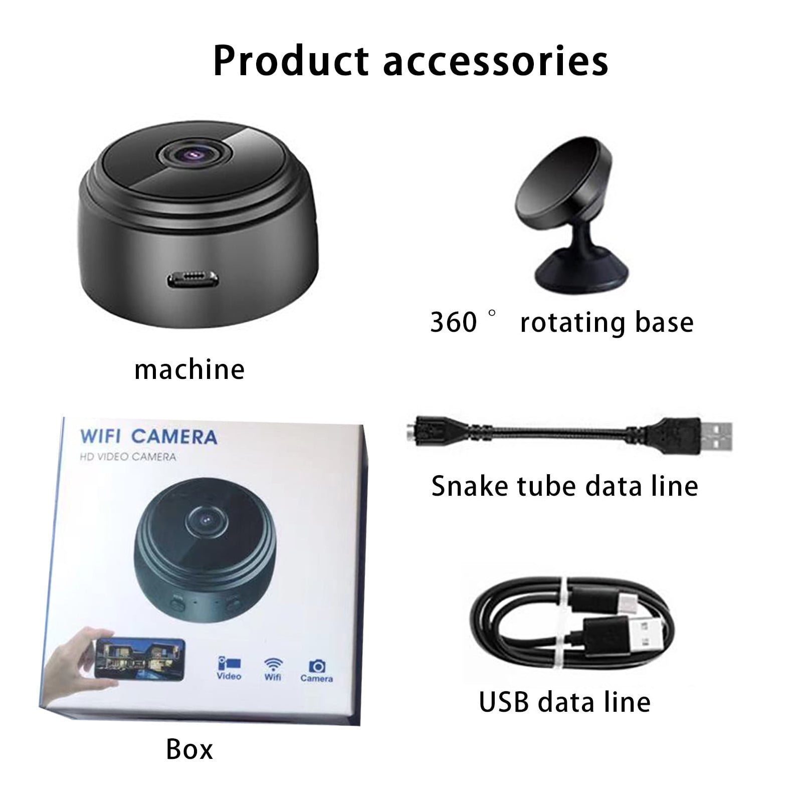 Magnetic Mini Security Camera - 3 Pack 1080P WiFi Wireless Security Camera - Motion Detection, Night Vision, Loop Recording, USB Rechargeable, Indoor & Outdoor Use, Home/Office Surveillance - Image 6