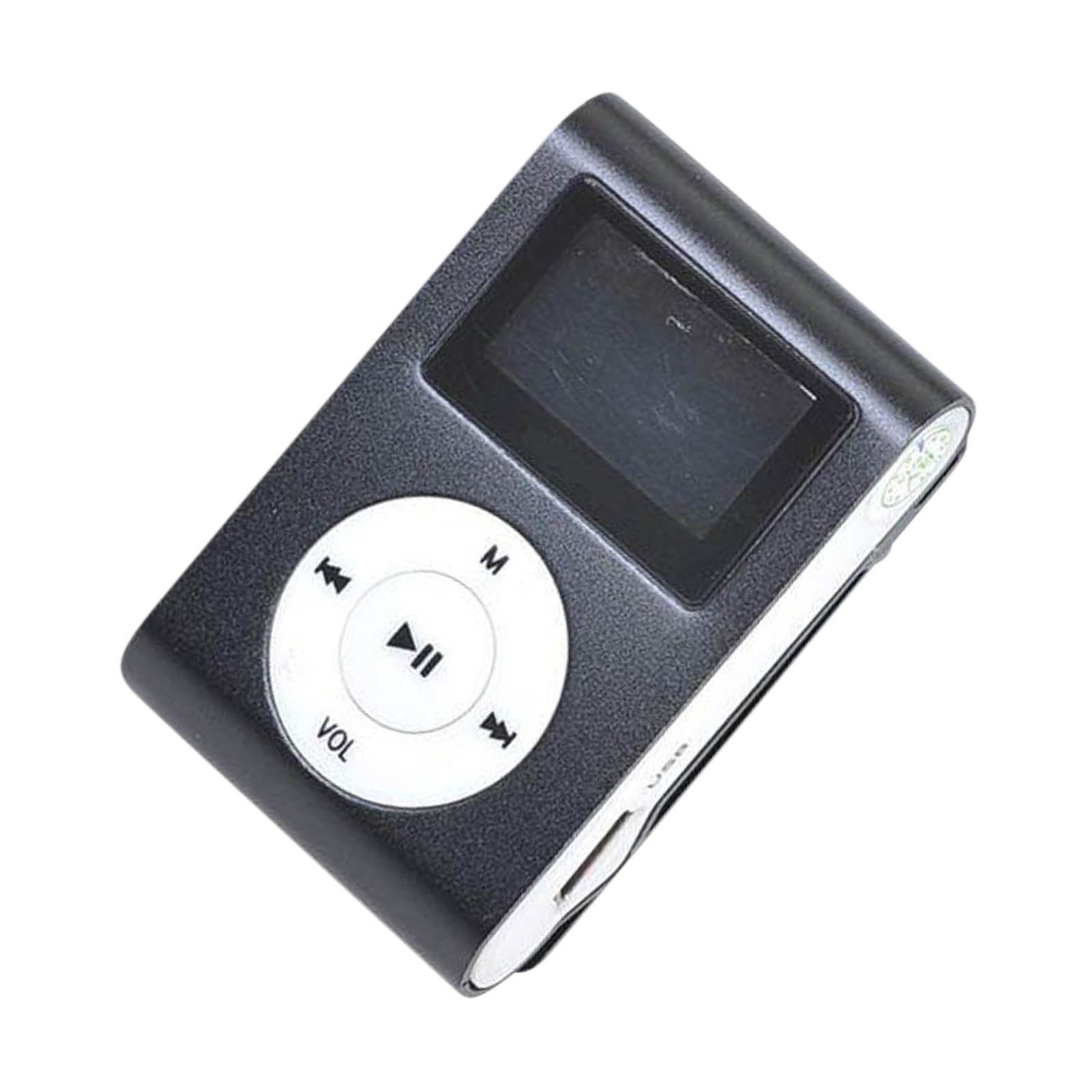 Portable MP3 Player with Clip - Mini USB LCD Screen MP3 Player, Support MP1, MP2, MP3 Music Formats, Built-in Rechargeable Battery,Includes Headphones, for Sports and Outdoor Activities Black - Image 2