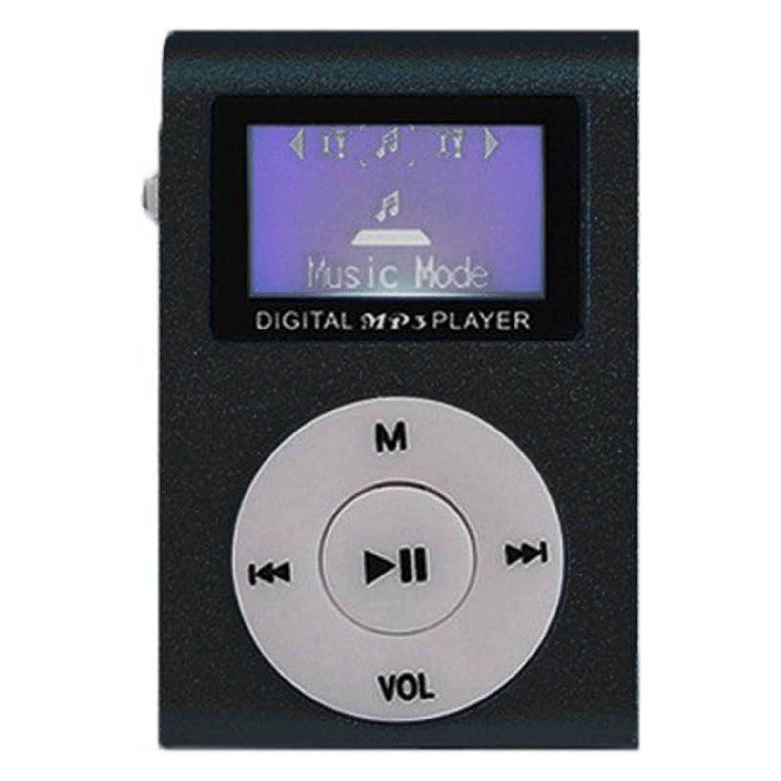 Portable MP3 Player with Clip - Mini USB LCD Screen MP3 Player, Support MP1, MP2, MP3 Music Formats, Built-in Rechargeable Battery,Includes Headphones, for Sports and Outdoor Activities Black - Image 3