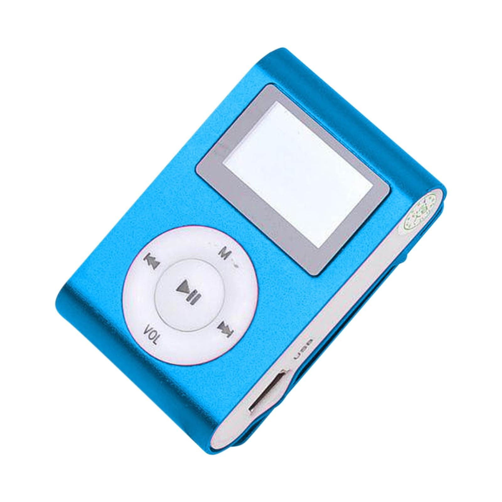Portable MP3 Player with Clip - Mini USB LCD Screen MP3 Player, Support MP1, MP2, MP3 Music Formats, Built-in Rechargeable Battery,Includes Headphones, for Sports and Outdoor Activities Blue - Image 2
