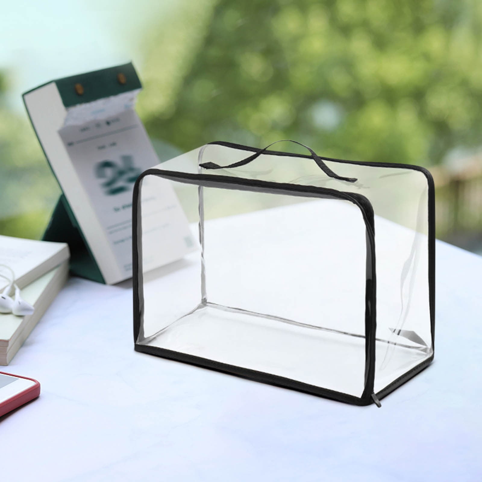 Clear Makeup Bags - Visual Bag Organizing Bag, Large Cosmetic Makeup Bags Set Clear PVC with Zipper Handle Portable Travel Luggage Pouch Airport Airline Vacation Organization A - Image 1