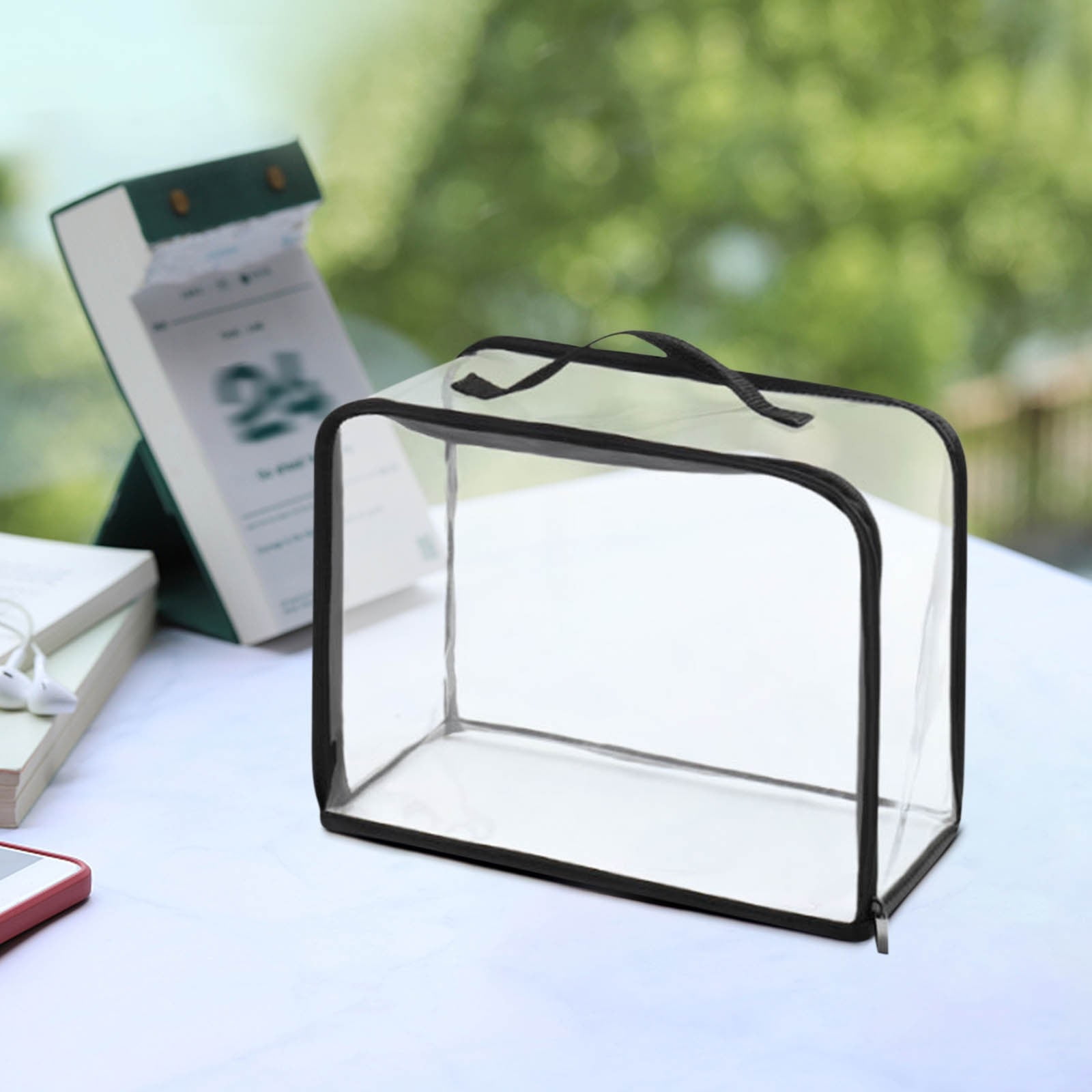 Clear Makeup Bags - Visual Bag Organizing Bag, Large Cosmetic Makeup Bags Set Clear PVC with Zipper Handle Portable Travel Luggage Pouch Airport Airline Vacation Organization B - Image 1