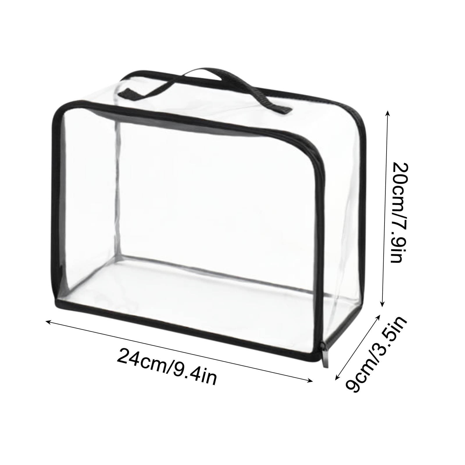 Clear Makeup Bags - Visual Bag Organizing Bag, Large Cosmetic Makeup Bags Set Clear PVC with Zipper Handle Portable Travel Luggage Pouch Airport Airline Vacation Organization B - Image 3