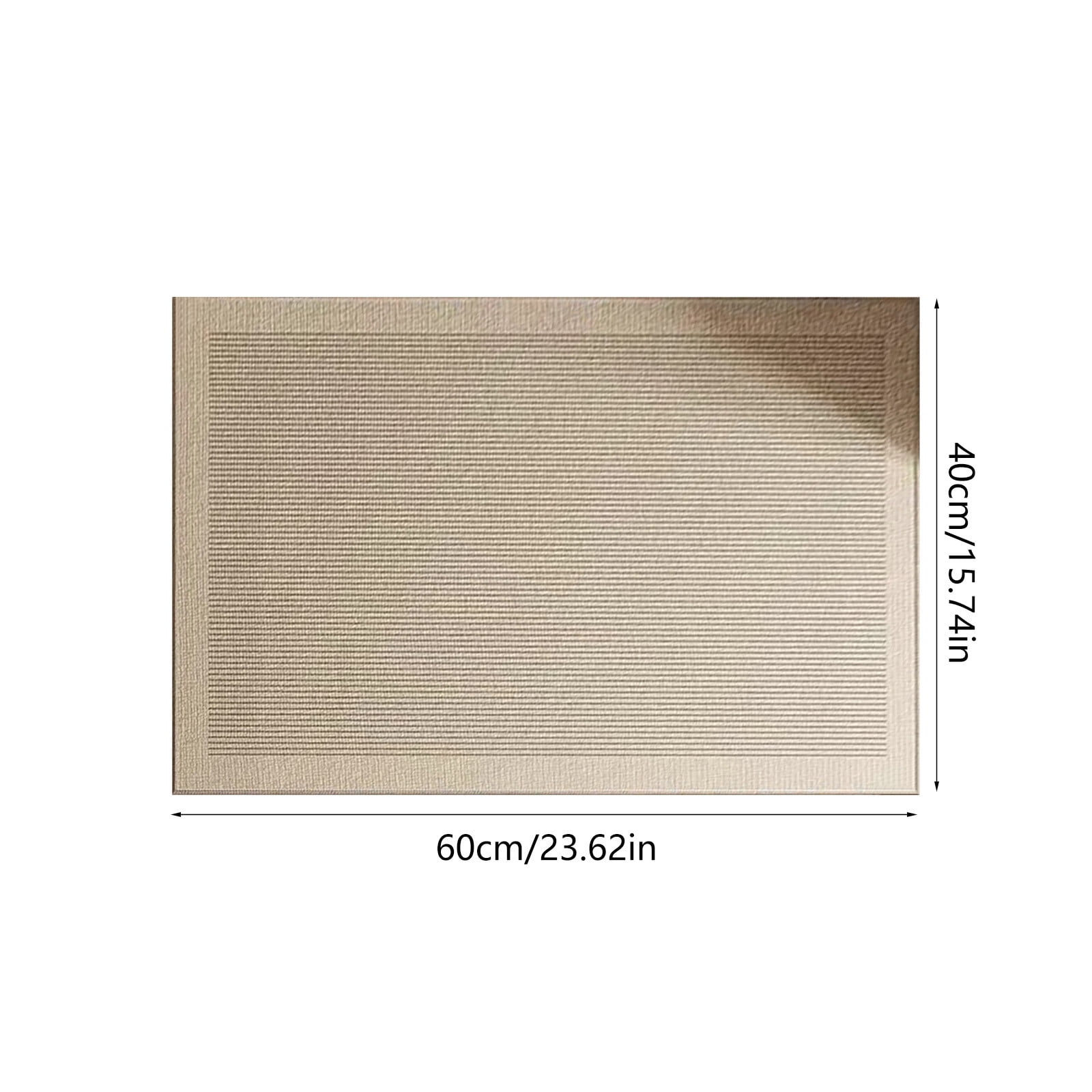 Ultra Thin Door Mat Indoor Enrance,Thin Door Mats for Inside Entry,Non-Slip Rubber Backing Entryway Rug,Absorbent Washable Floor mats for Bathroom,Striped Carpet Bedroom Carpet 23.6x15.7in Beige - Image 3