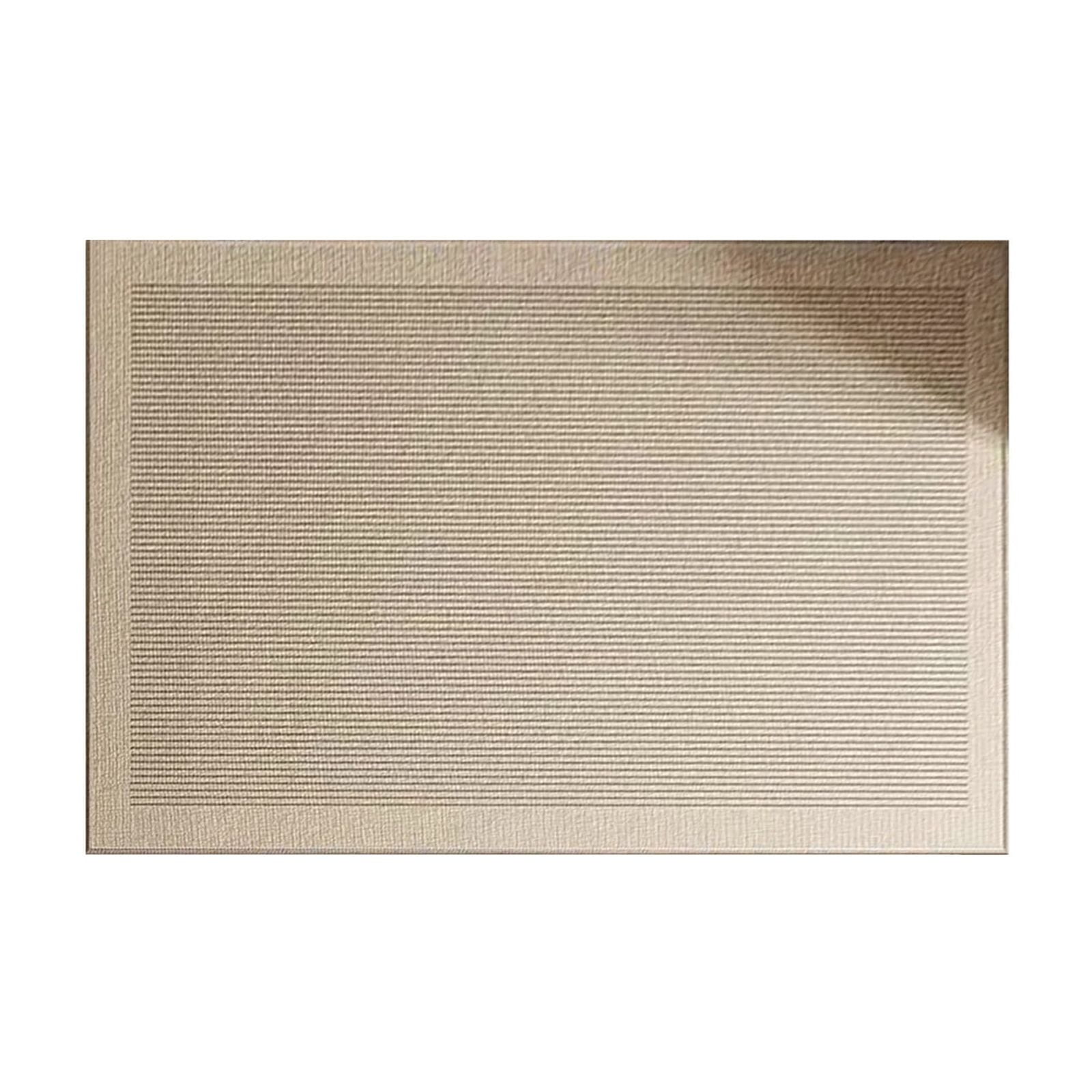Ultra Thin Door Mat Indoor Enrance,Thin Door Mats for Inside Entry,Non-Slip Rubber Backing Entryway Rug,Absorbent Washable Floor mats for Bathroom,Striped Carpet Bedroom Carpet 23.6x15.7in Beige - Image 6