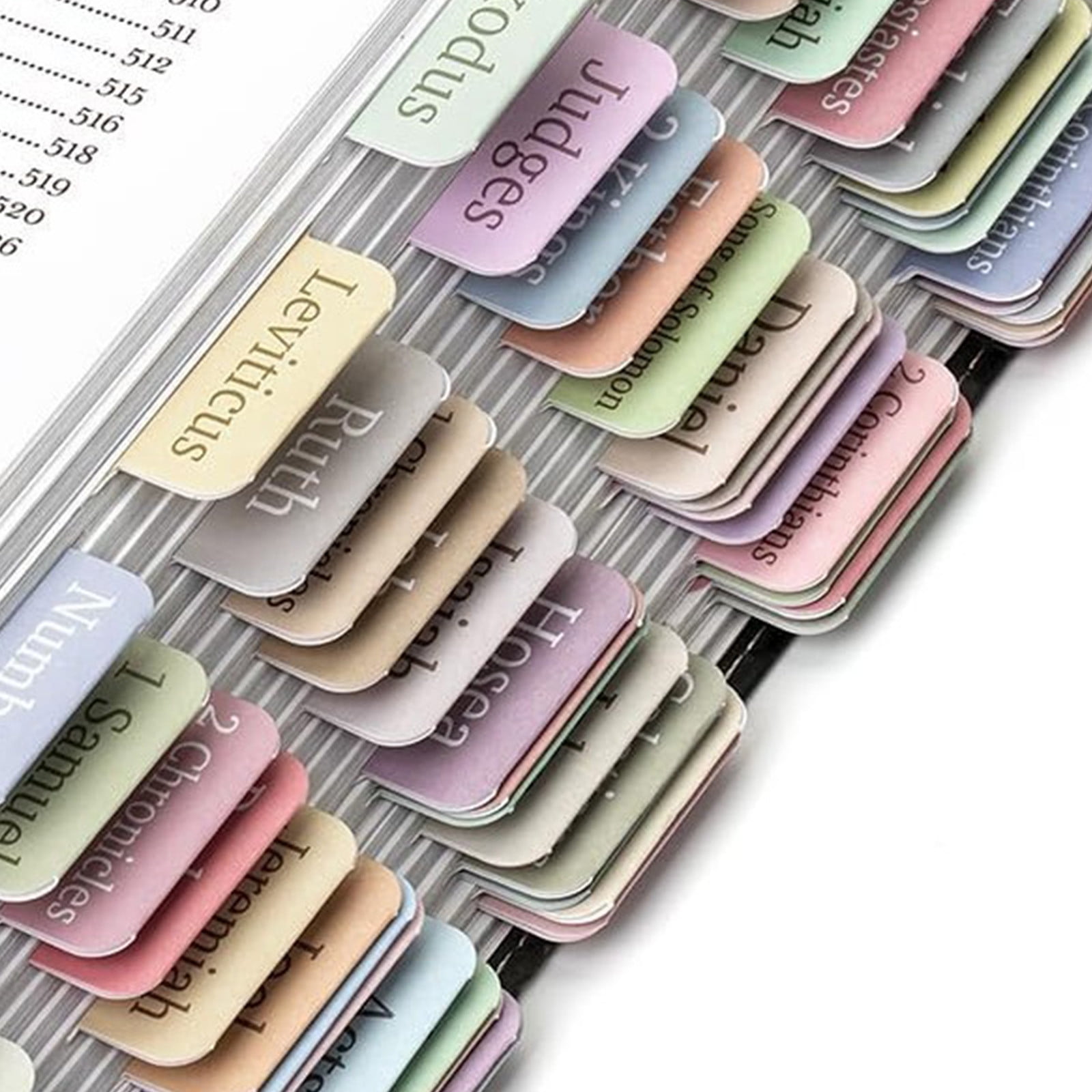 Bible Guidance Tabs with Book Tabs & Blank Customizable Tabs – 7.87 x 5.5 inches, Easy Apply & Removable, Bible Navigation Aid for Efficient Study, Personalize Favorite Verses, No Residue Multicolor - Image 1