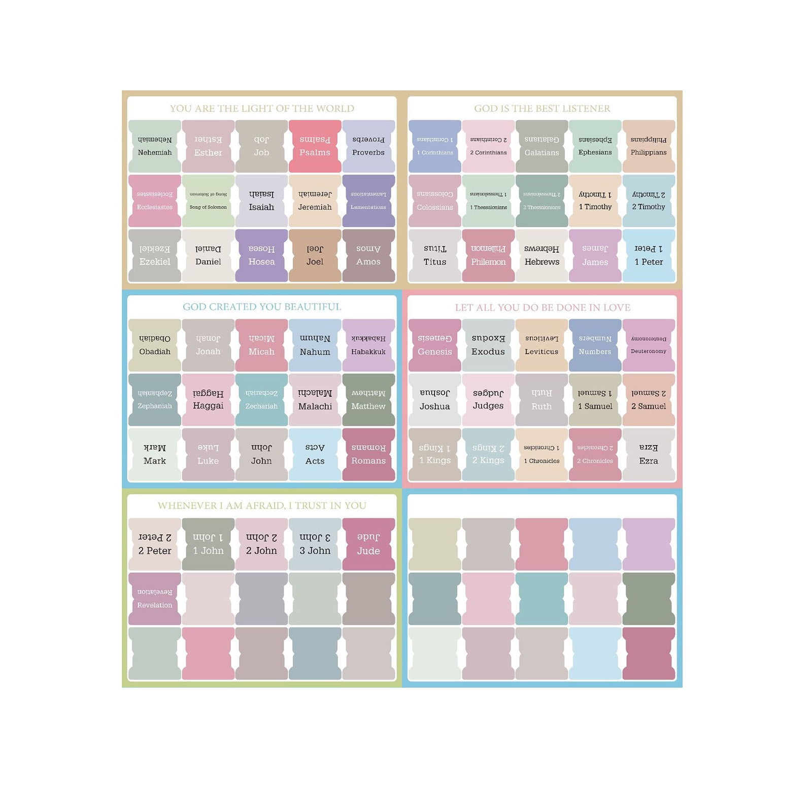 Bible Guidance Tabs with Book Tabs & Blank Customizable Tabs – 7.87 x 5.5 inches, Easy Apply & Removable, Bible Navigation Aid for Efficient Study, Personalize Favorite Verses, No Residue Multicolor - Image 2
