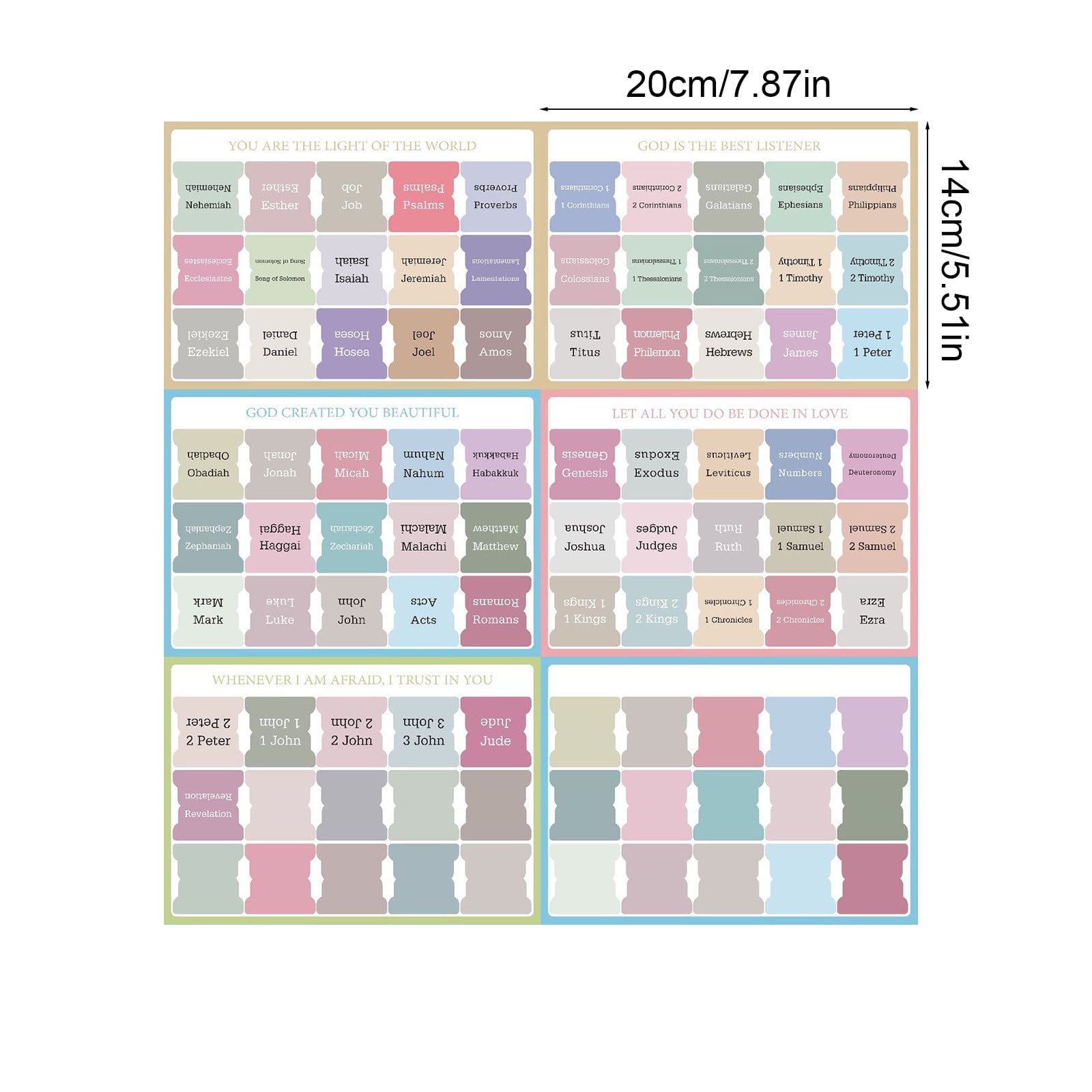 Bible Guidance Tabs with Book Tabs & Blank Customizable Tabs – 7.87 x 5.5 inches, Easy Apply & Removable, Bible Navigation Aid for Efficient Study, Personalize Favorite Verses, No Residue Multicolor - Image 3