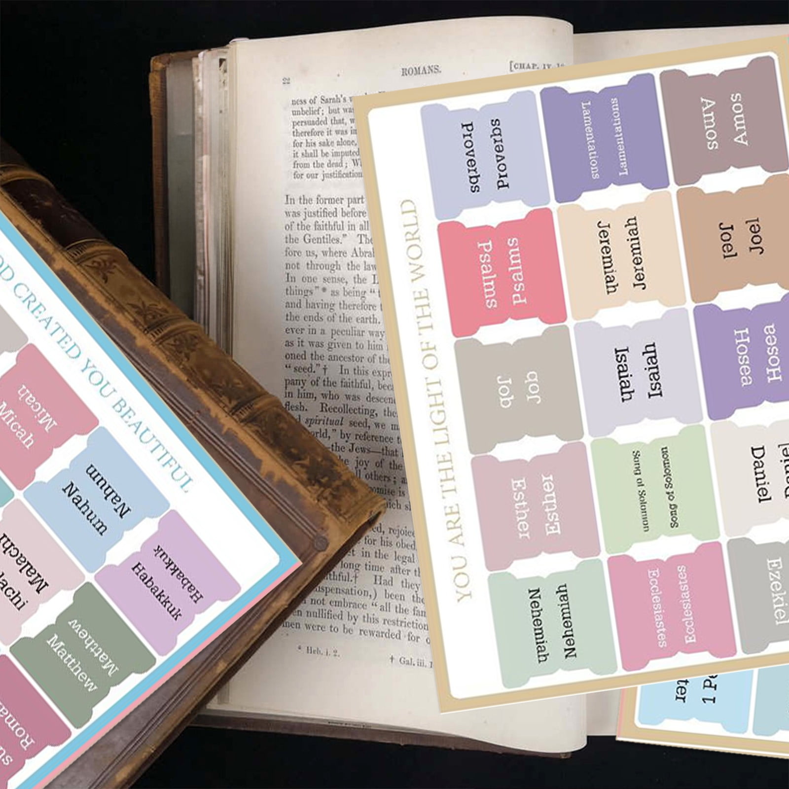 Bible Guidance Tabs with Book Tabs & Blank Customizable Tabs – 7.87 x 5.5 inches, Easy Apply & Removable, Bible Navigation Aid for Efficient Study, Personalize Favorite Verses, No Residue Multicolor - Image 4