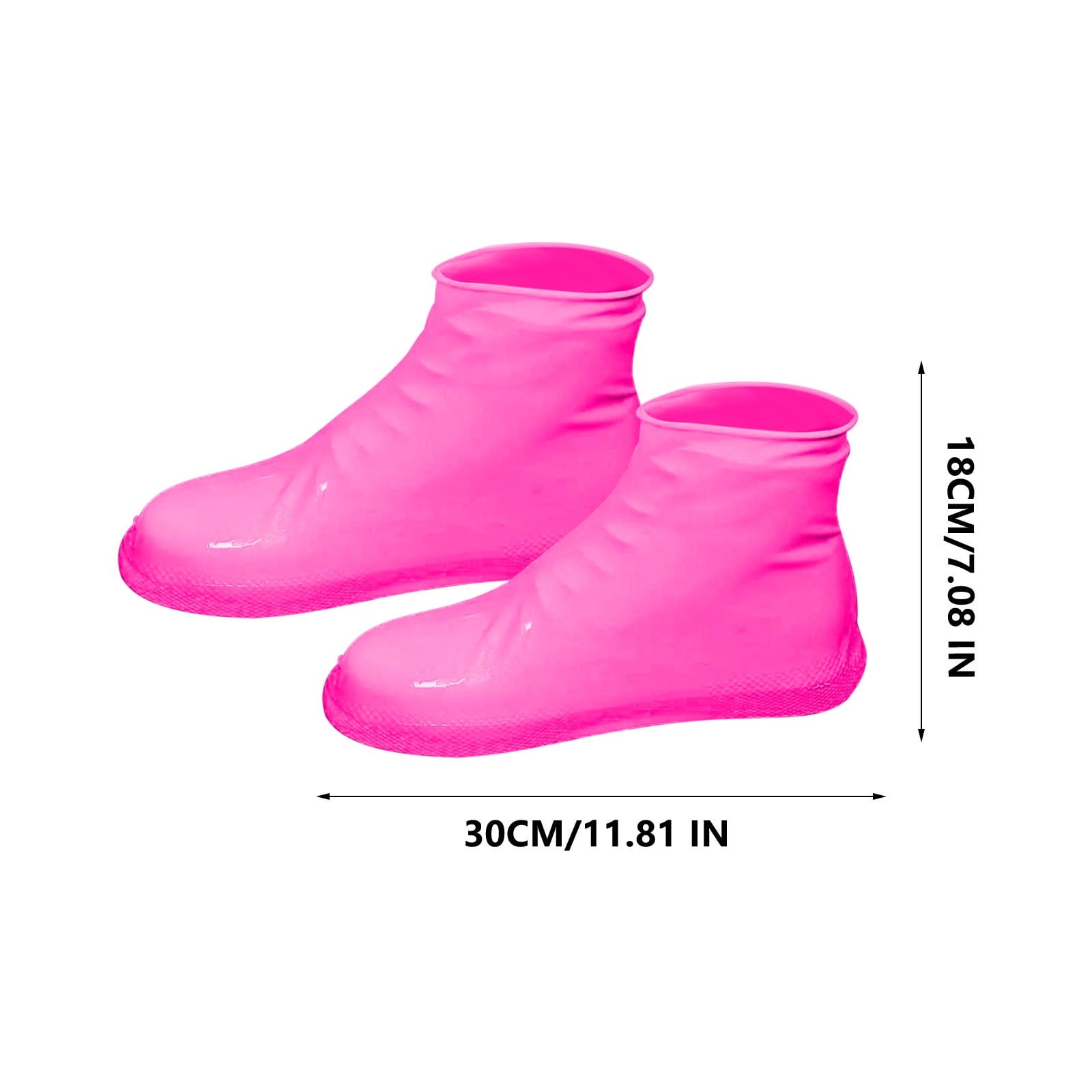 Waterproof Shoe Covers Upgraded,Rain Shoe Covers Reusable Silicone Non Slip Shoe Covers for Outdoor,Rain Shoe Covers for Women and Men, Thickened Wear Rainproof And Waterproof Shoe Cover white, yellow, blue, , and red - Image 5