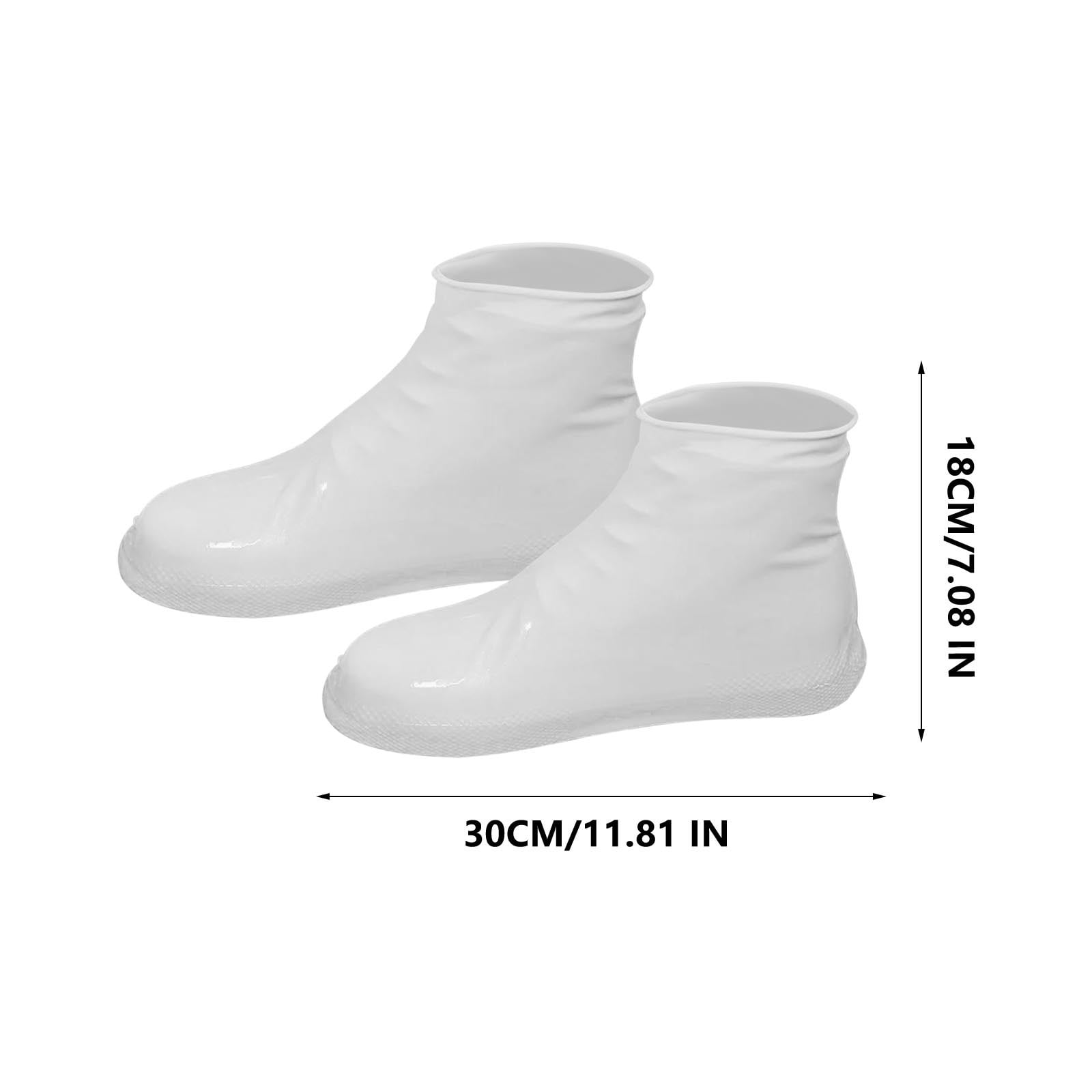 Waterproof Shoe Covers Upgraded,Rain Shoe Covers Reusable Silicone Non Slip Shoe Covers for Outdoor,Rain Shoe Covers for Women and Men, Thickened Wear Rainproof And Waterproof Shoe Cover white, yellow, blue, , and red - Image 6