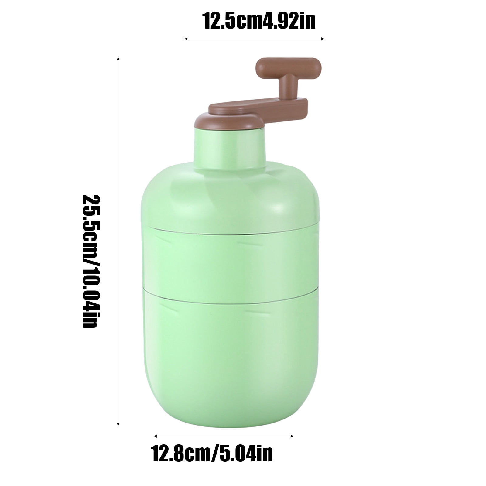 Manual Ice Crusher - Hand-Cranked Shaving Machine for Household & Commercial Use - Stainless Steel Blades, 10.04x5.04x5.04in - White, Green, Silver - for Summer Drinks & Slushies, Includes Ice Box Green - Image 3