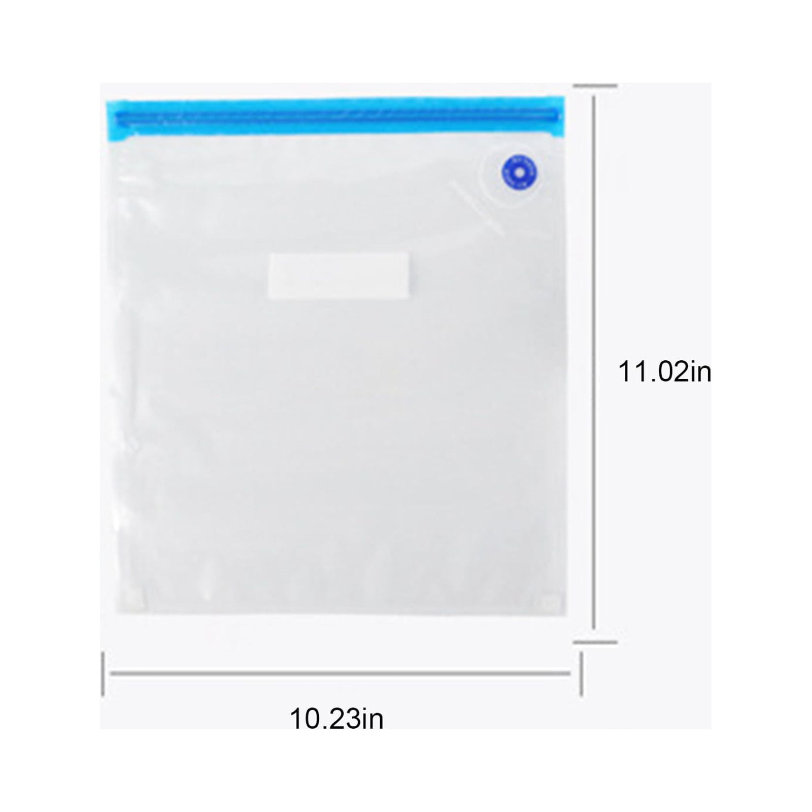 10-Pack Reusable Vacuum Food Storage Bags - BPA-Free, Various Sizes, Double Zipper Seal, Easy-to-Use Vacuum Sealer Bags for Food, Pet Treats & Small Items - Clear, Space-Saving, Freshness Preservation 26*28 - Image 3