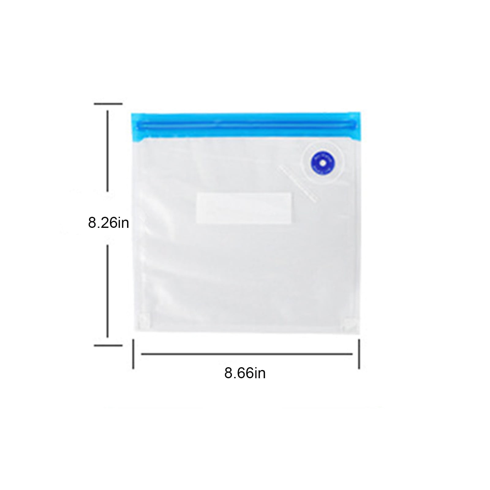 10-Pack Reusable Vacuum Food Storage Bags - BPA-Free, Various Sizes, Double Zipper Seal, Easy-to-Use Vacuum Sealer Bags for Food, Pet Treats & Small Items - Clear, Space-Saving, Freshness Preservation Clear - Image 2
