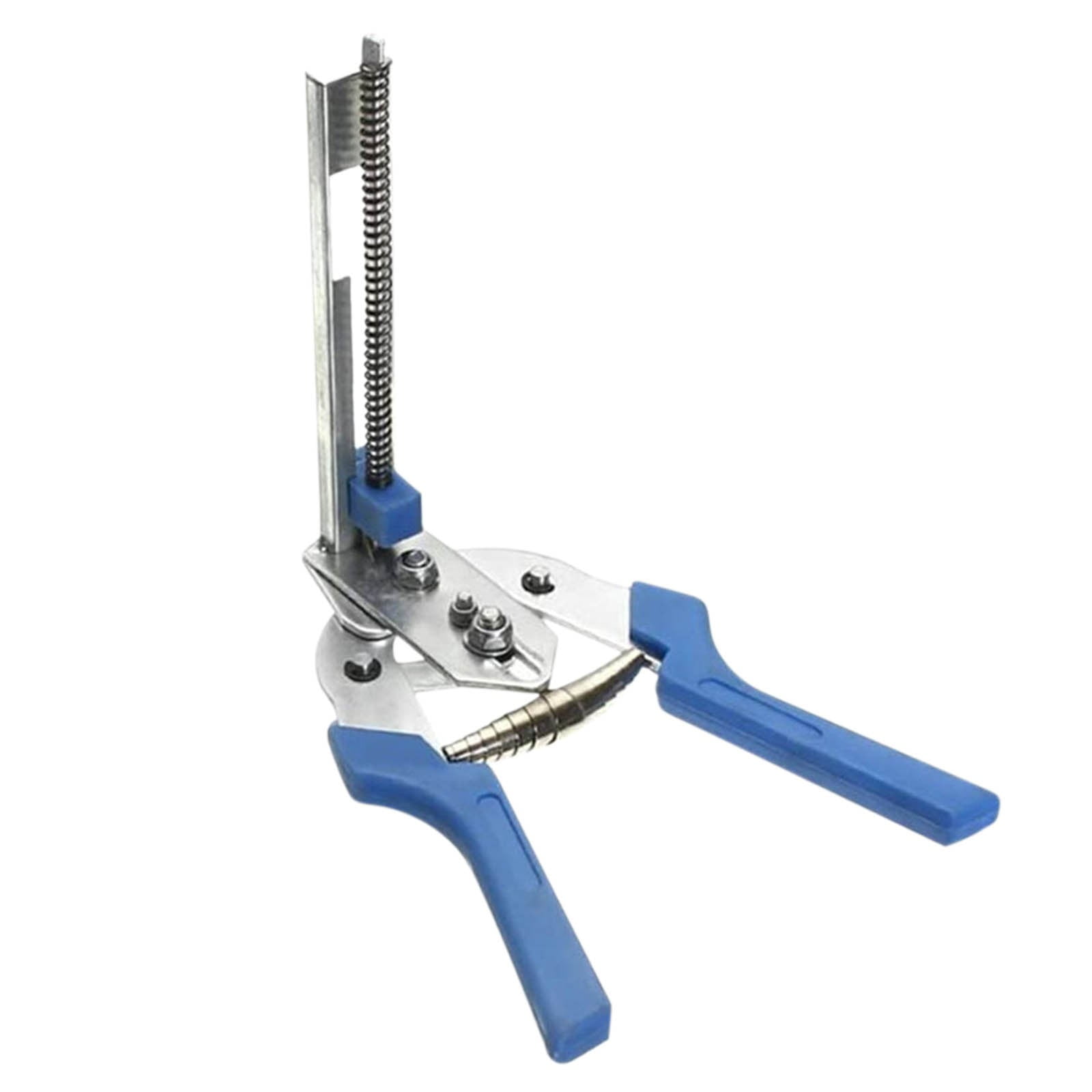 M-Type Nail Ring Pliers Kit with 600 Clips - Automatic Cage Building Tool for Chicken Coops & Fences - Anti-Slip Rubber Handle & Spring-Assisted Operation Blue - Image 2