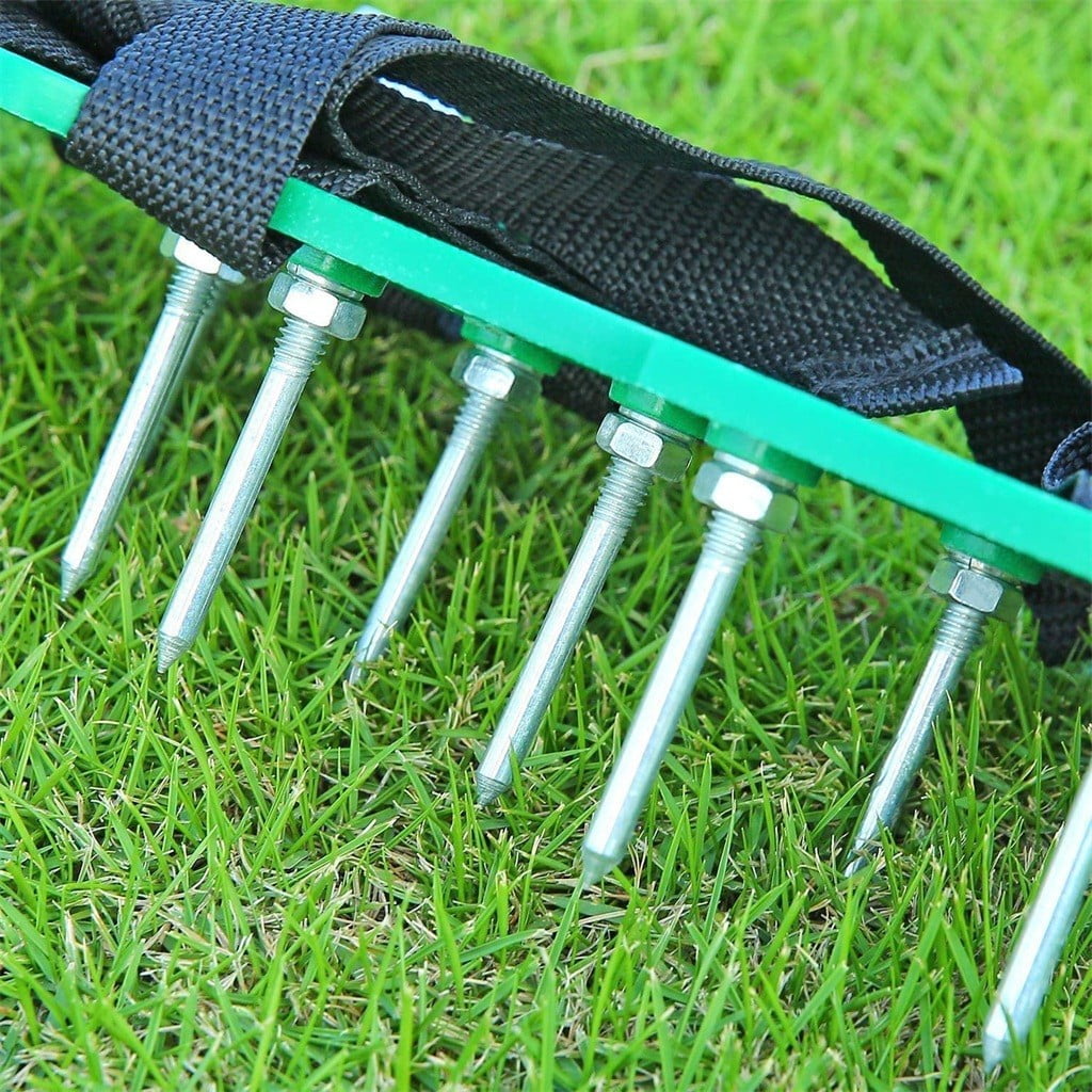 Lawn Aerator Shoes with Hook & Loop Straps for Effectively Aerating Lawn Soil, One Size Fits All Free-Installation Heavy Duty Spiked Sandals Shoes for Easy Use for Yard Patio Garden - Image 5