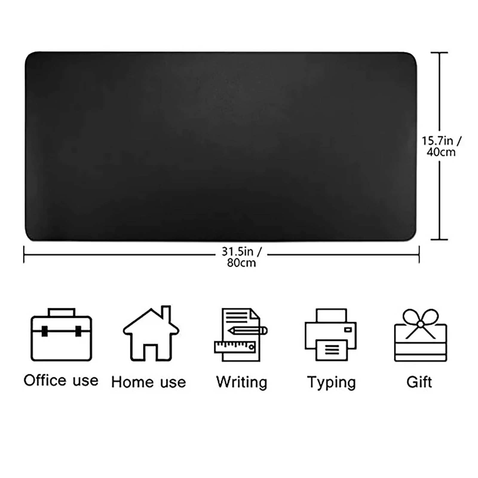 Leather Desk Pad Protector, Office Desk Mat, Large Mouse Pad, Non-Slip PU Leather Desk Blotter, Laptop Desk Pad, Waterproof Desk Writing Pad for Office and Home, 31.5x15.7 31.5