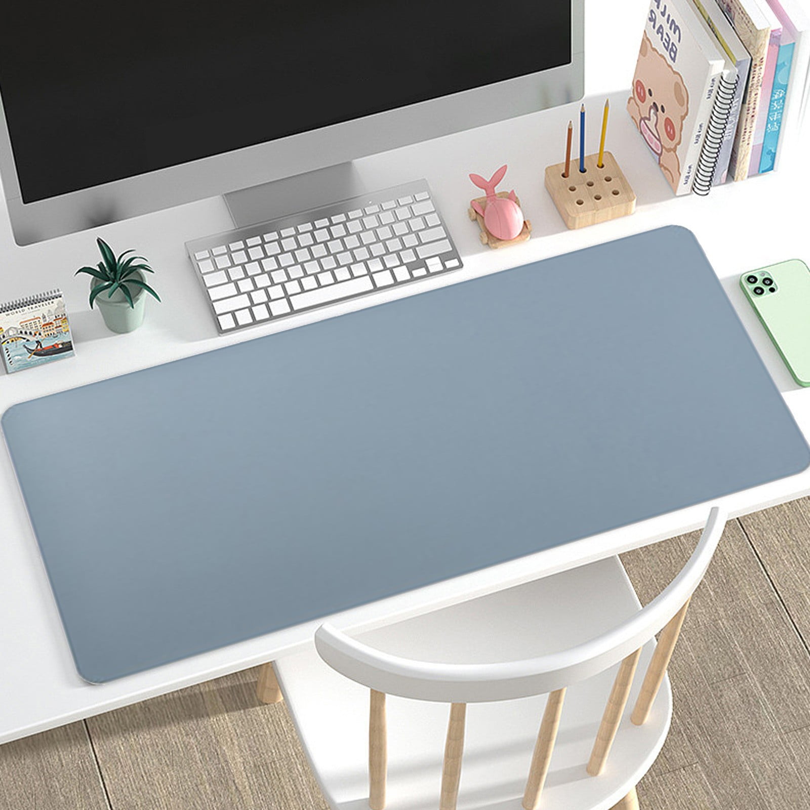 Leather Desk Pad Protector, Office Desk Mat, Large Mouse Pad, Non-Slip PU Leather Desk Blotter, Laptop Desk Pad, Waterproof Desk Writing Pad for Office and Home, 31.5x15.7 31.5