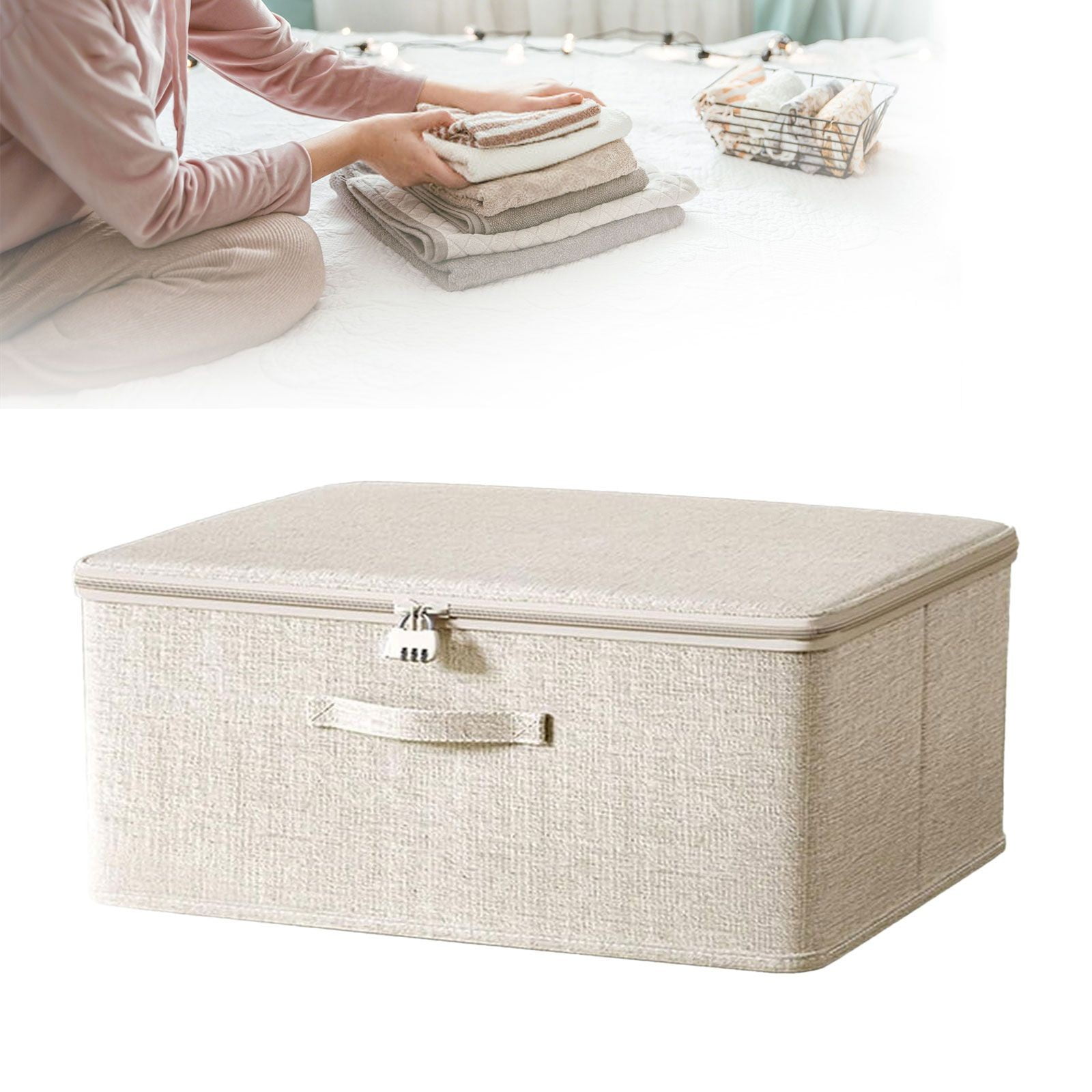 Lockable Adult Toy Bag Storage Organizer Toy Bag Storage Bins Case with Zipper Lid for Women and Men Clothes Container,(Multisize) 15