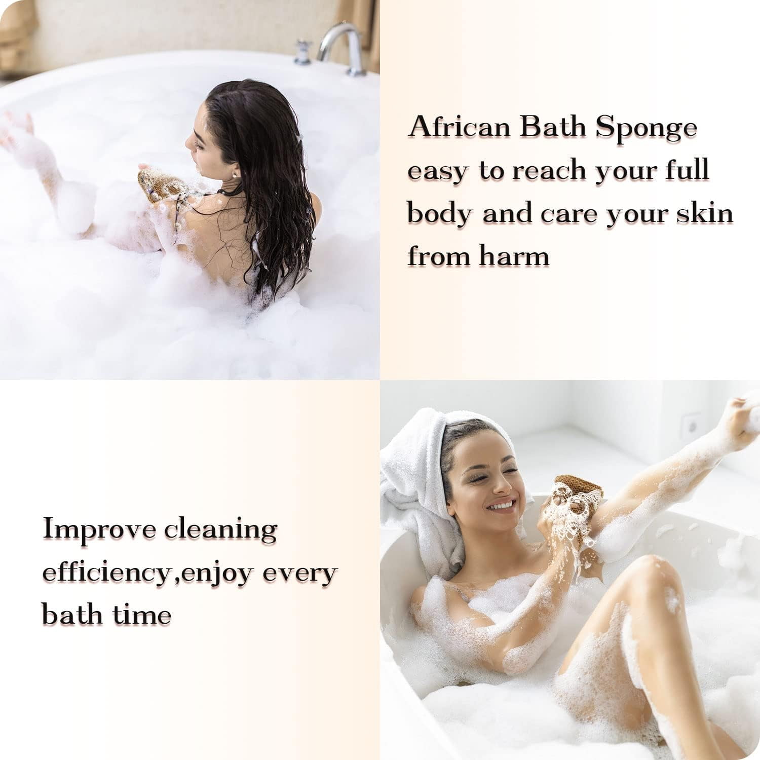 3 Pieces African Net Sponge with Handles Long African Exfoliating Net Washcloth Bath Sponge Net Cloth Wash Net Body Back Scrubber for Shower Loofah, 31.5x5.9 31.5