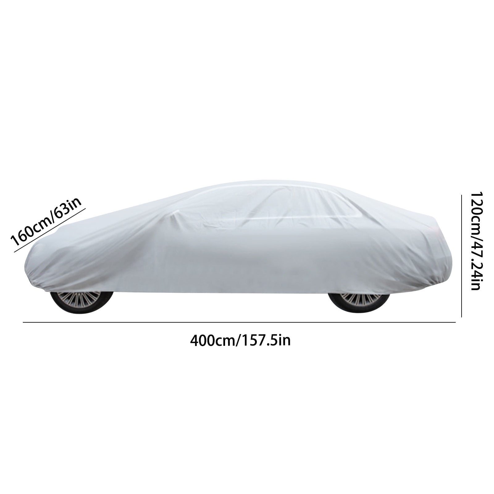 Car Cover Universal Fit - Lightweight All-Weather Protection Water & Scratch Resistant Fabric for Cars Trucks SUVs S - Image 3