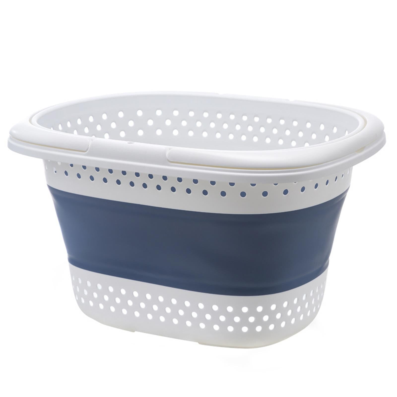 Collapsible Laundry Basket, Collapsible Laundry Basket with Handles, Foldable Laundry Basket Plastc,Pop Up Tall Storage Container/Organizer/Clothes Hamper for Laundry, 12.8x16.73x11.02 12.8